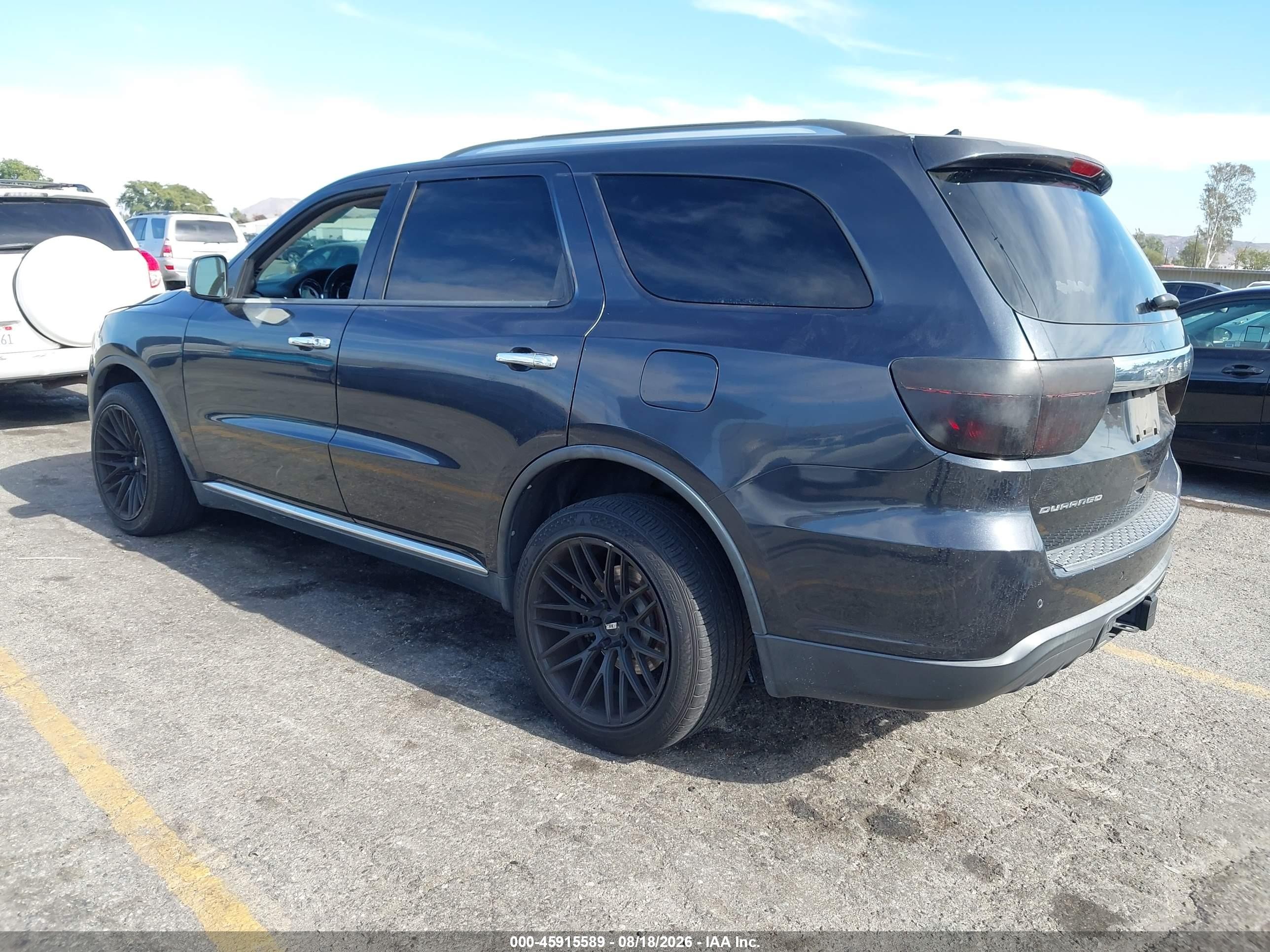 2013 Dodge Durango Crew Black vin: 1C4RDHDG6DC617411