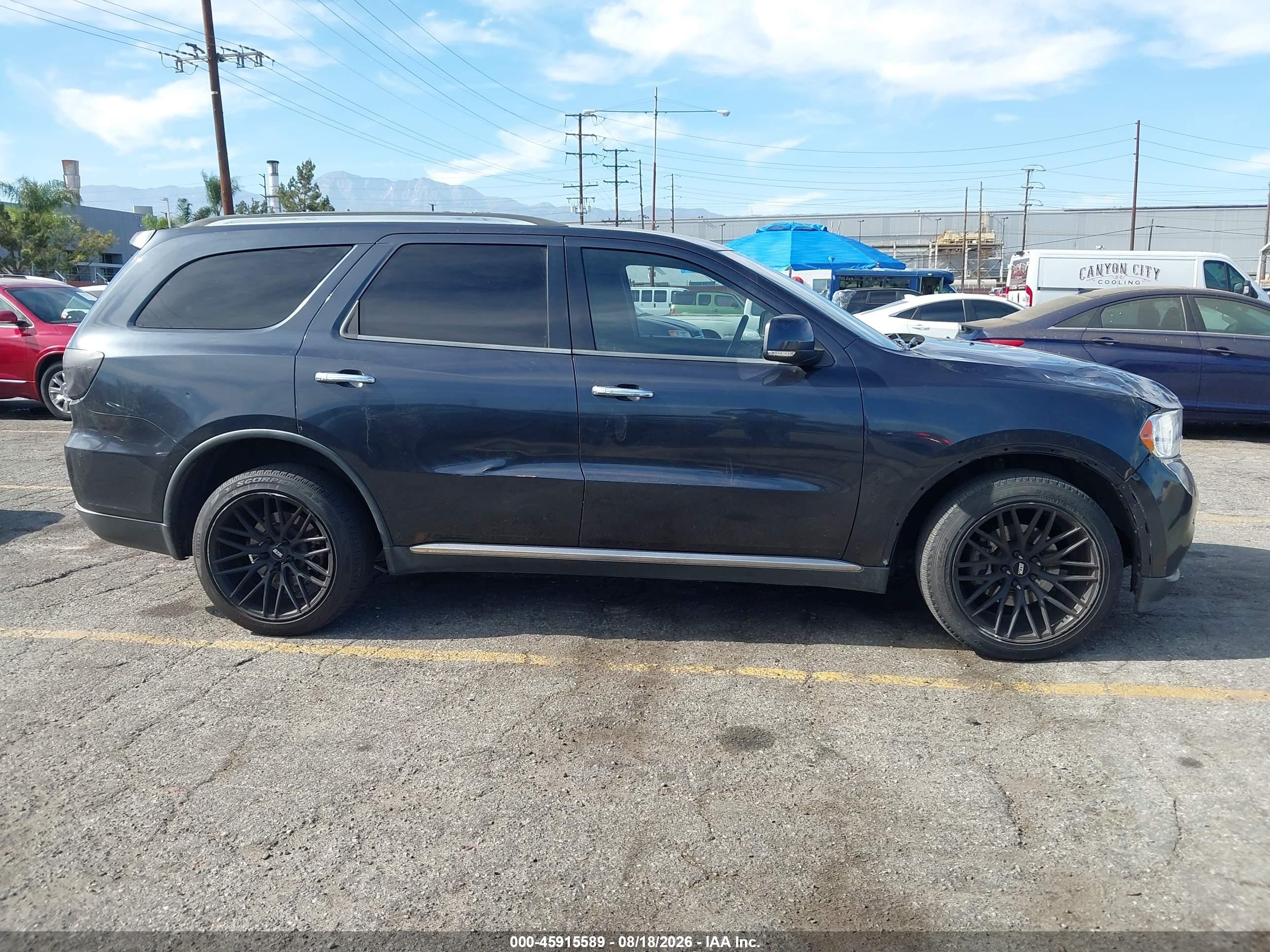 2013 Dodge Durango Crew Black vin: 1C4RDHDG6DC617411