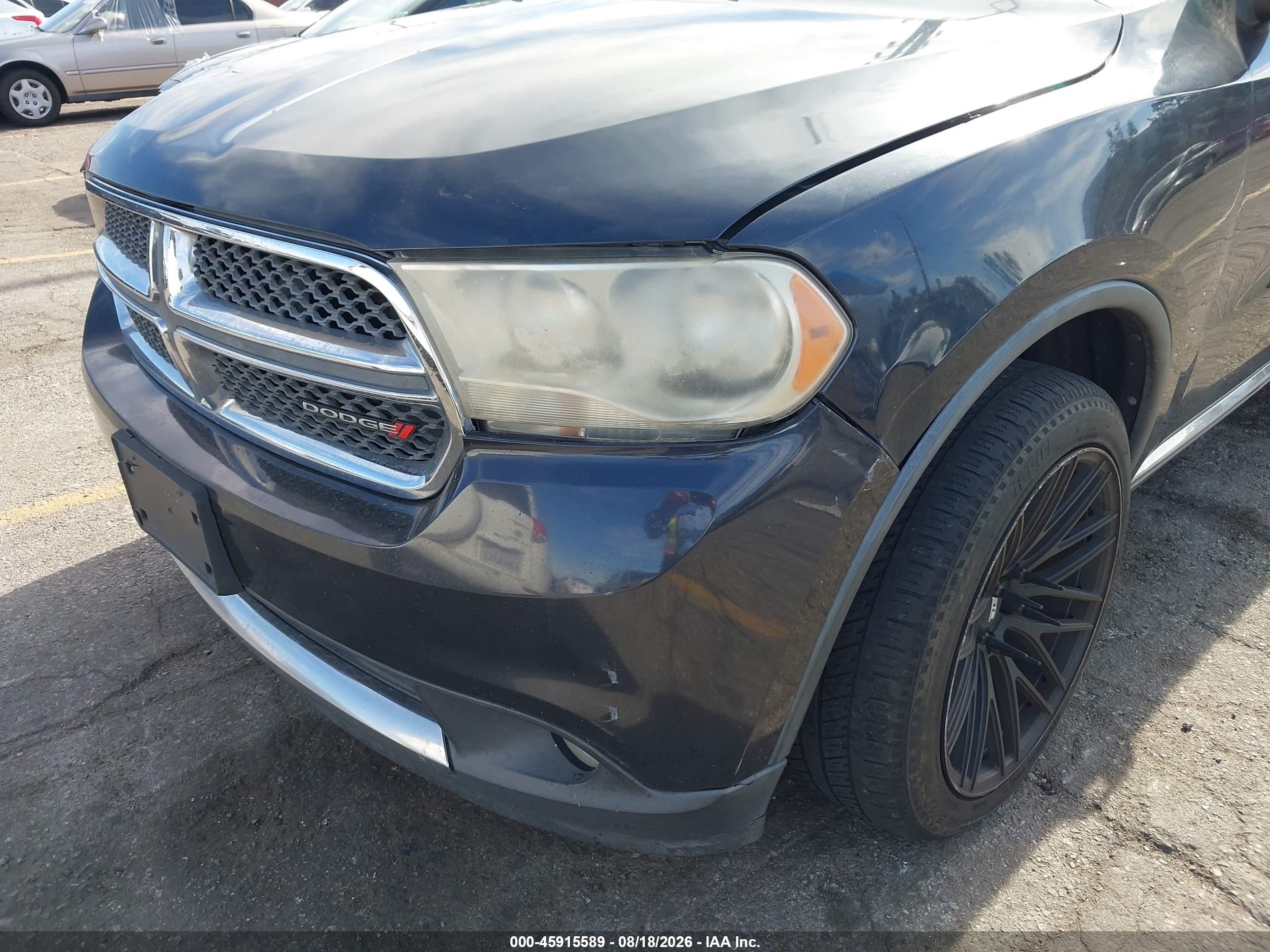 2013 Dodge Durango Crew Black vin: 1C4RDHDG6DC617411