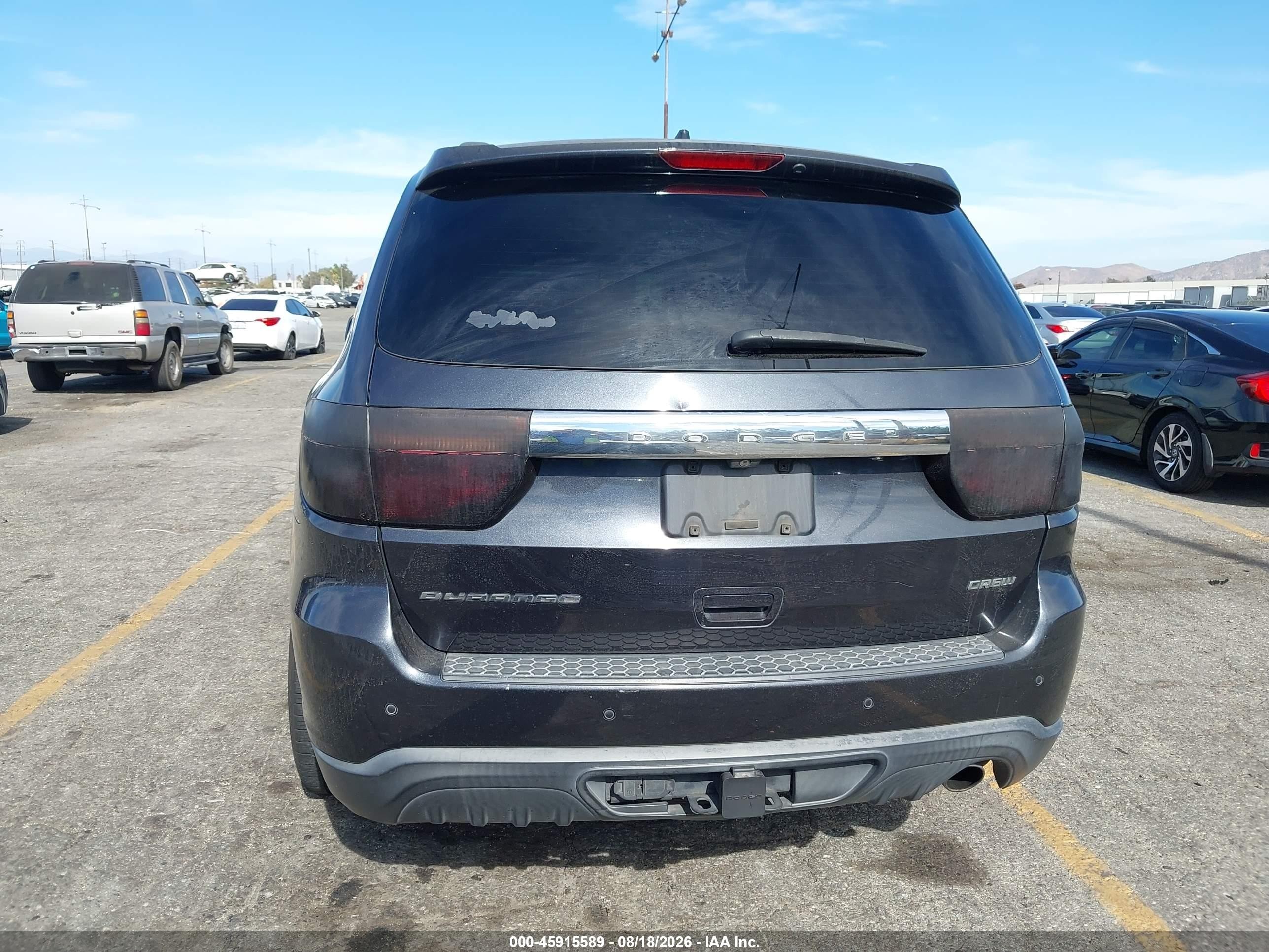 2013 Dodge Durango Crew Black vin: 1C4RDHDG6DC617411
