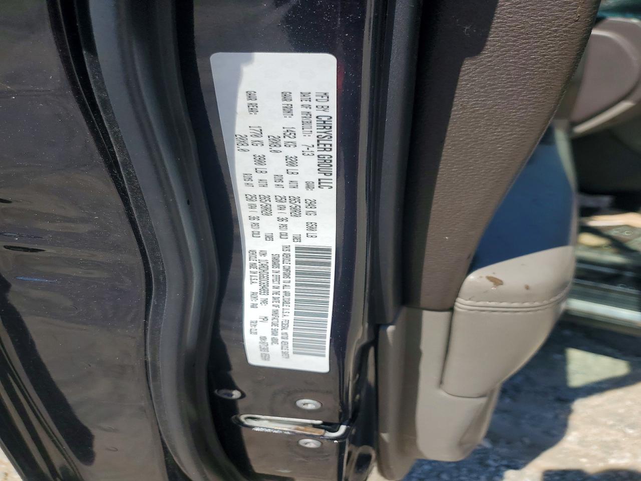 2013 Dodge Durango Crew Charcoal vin: 1C4RDHDG6DC694893