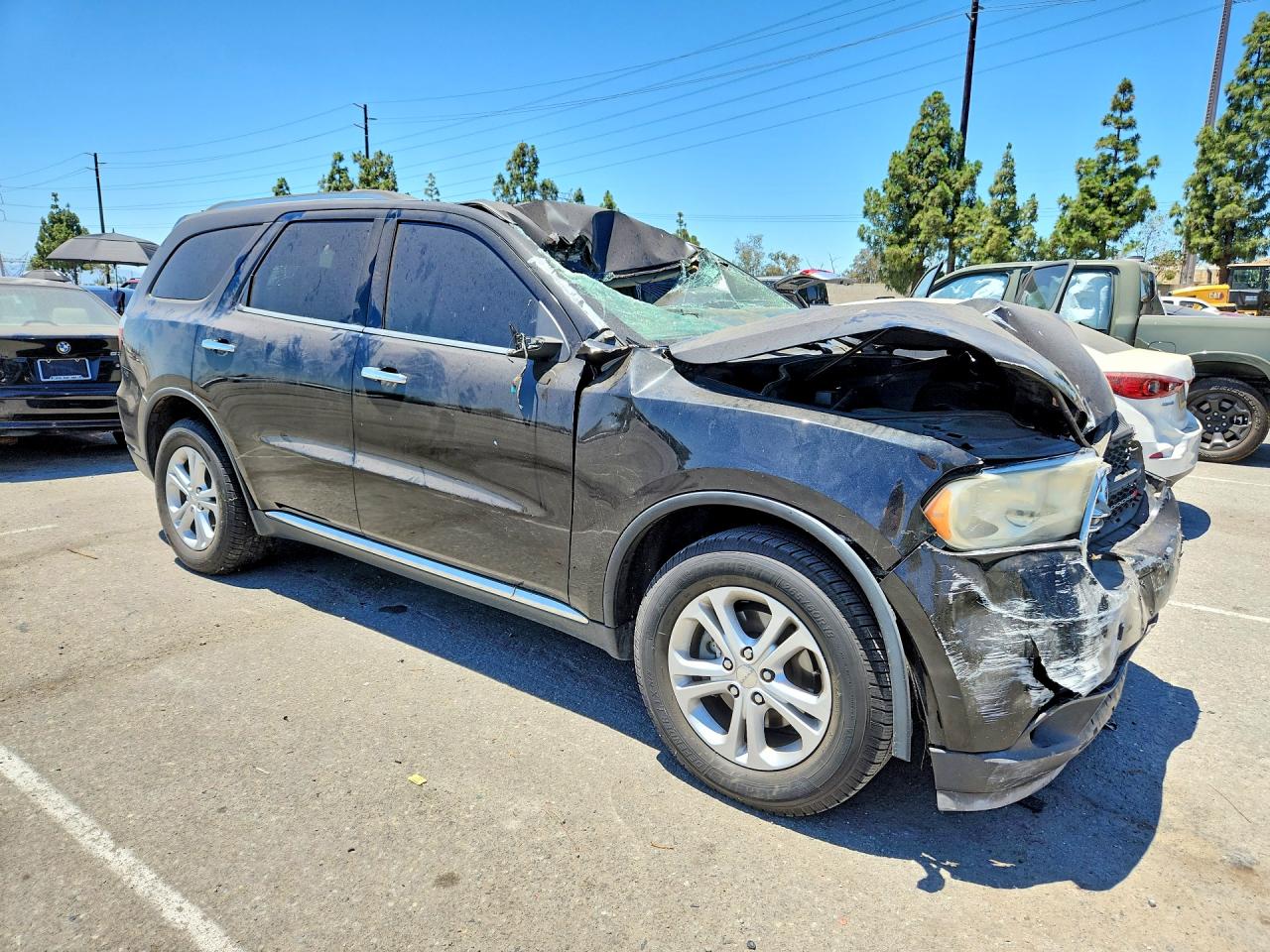 2013 Dodge Durango Crew Black vin: 1C4RDHDG6DC700059