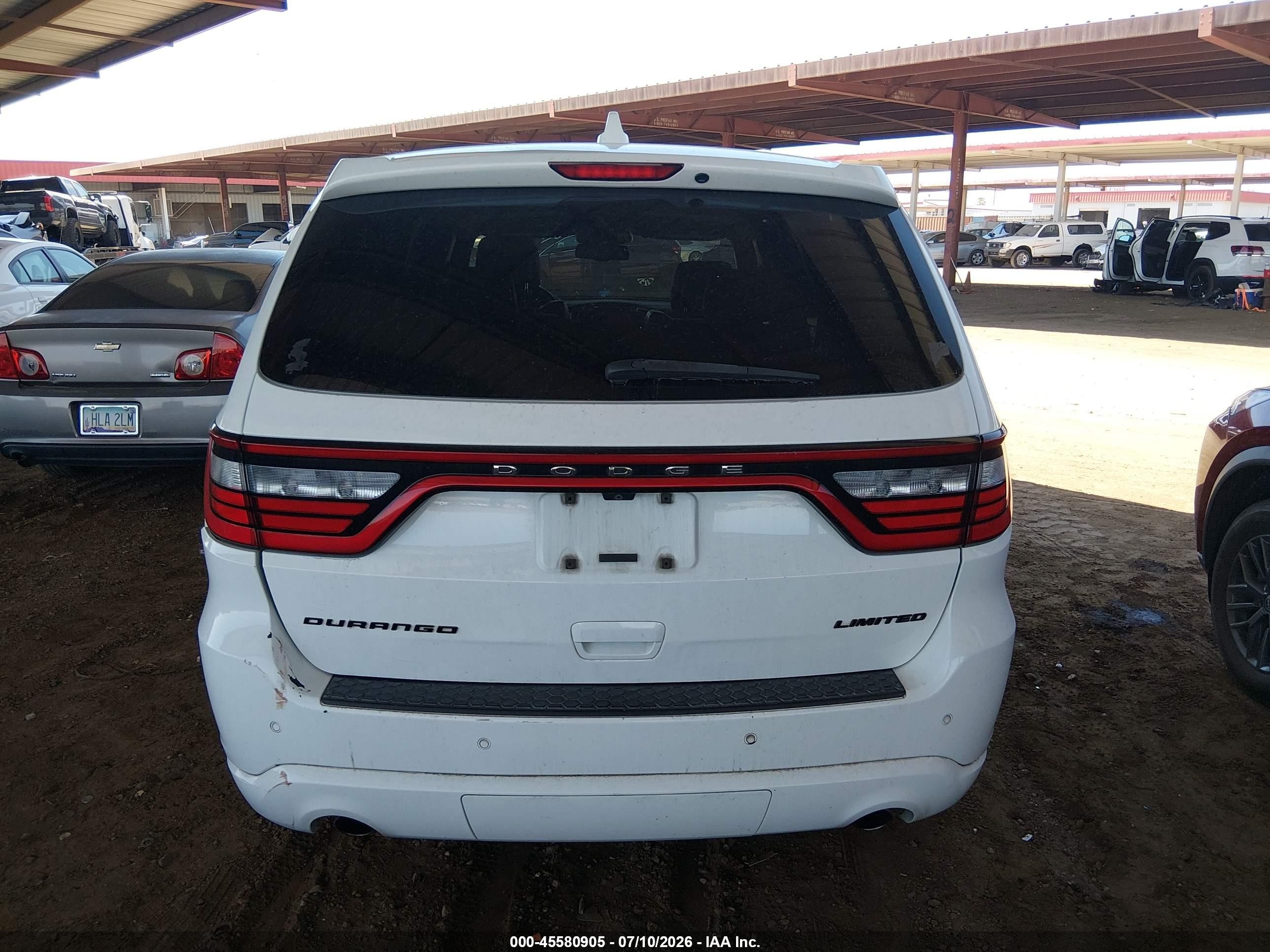 2015 Dodge Durango Limited White vin: 1C4RDHDG6FC709198