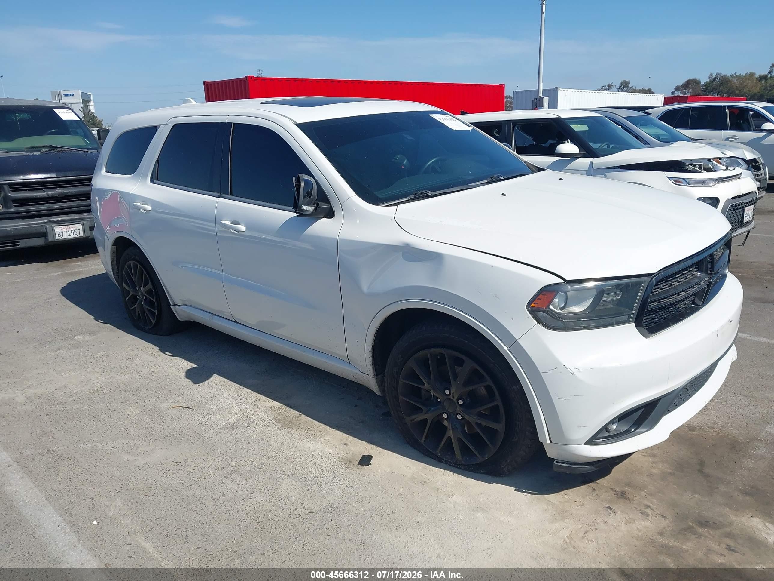 2015 Dodge Durango Limited White vin: 1C4RDHDG6FC729189