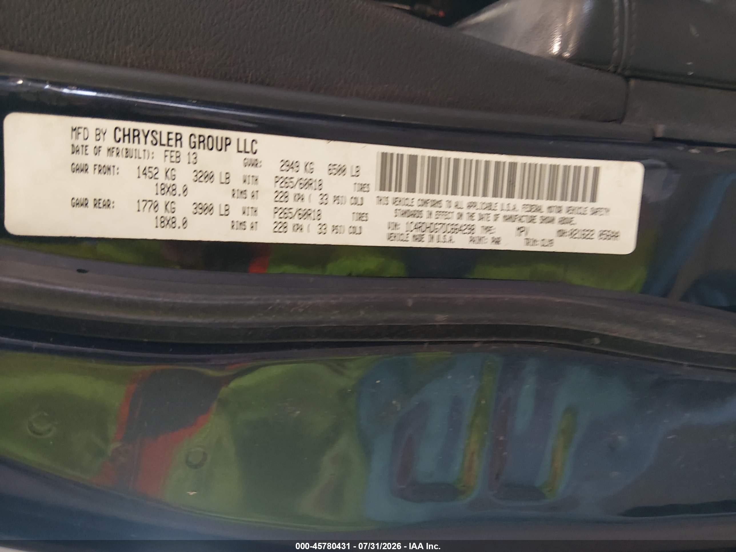 2013 Dodge Durango Crew Черный vin: 1C4RDHDG7DC664298