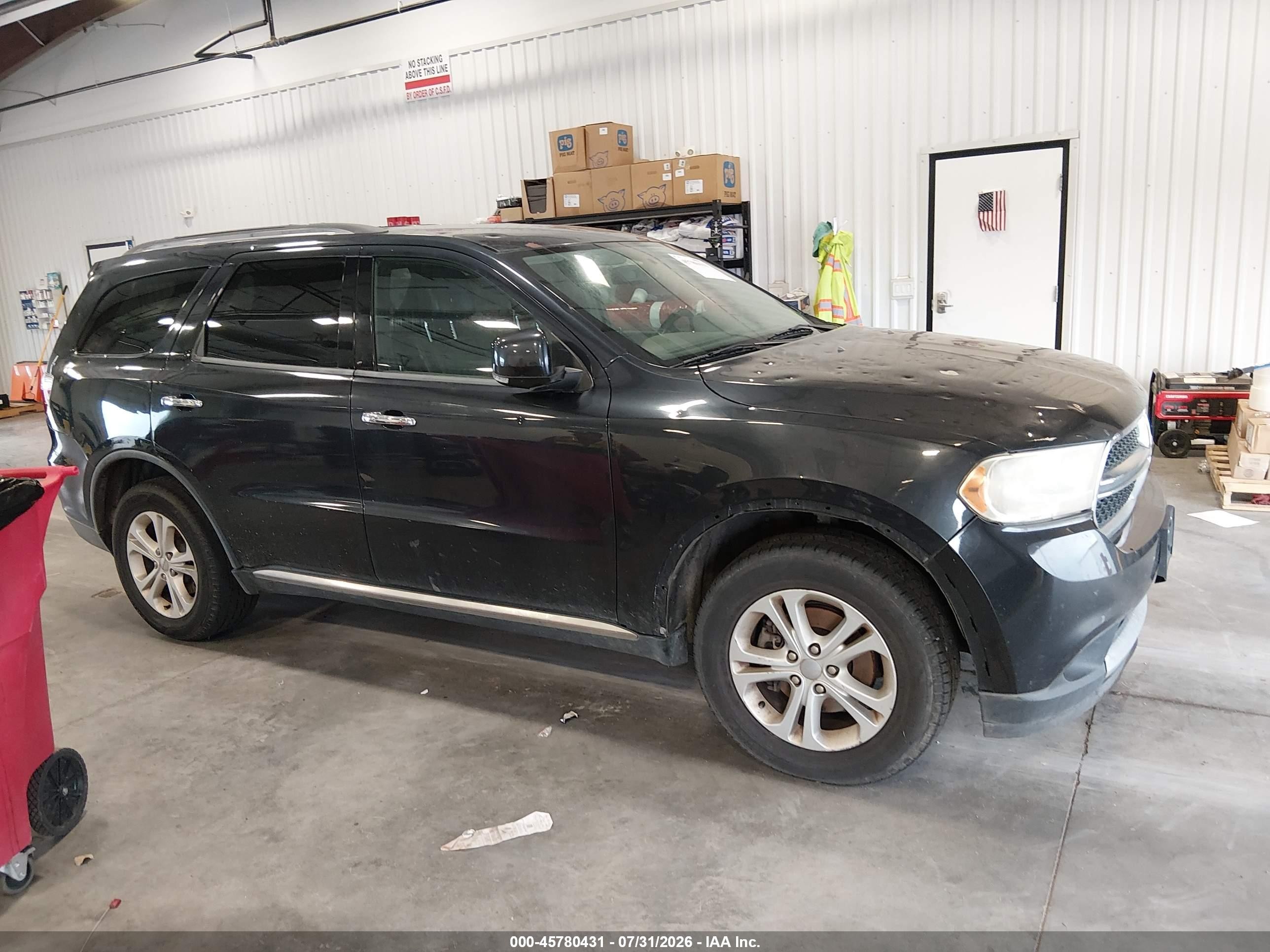 2013 Dodge Durango Crew Черный vin: 1C4RDHDG7DC664298