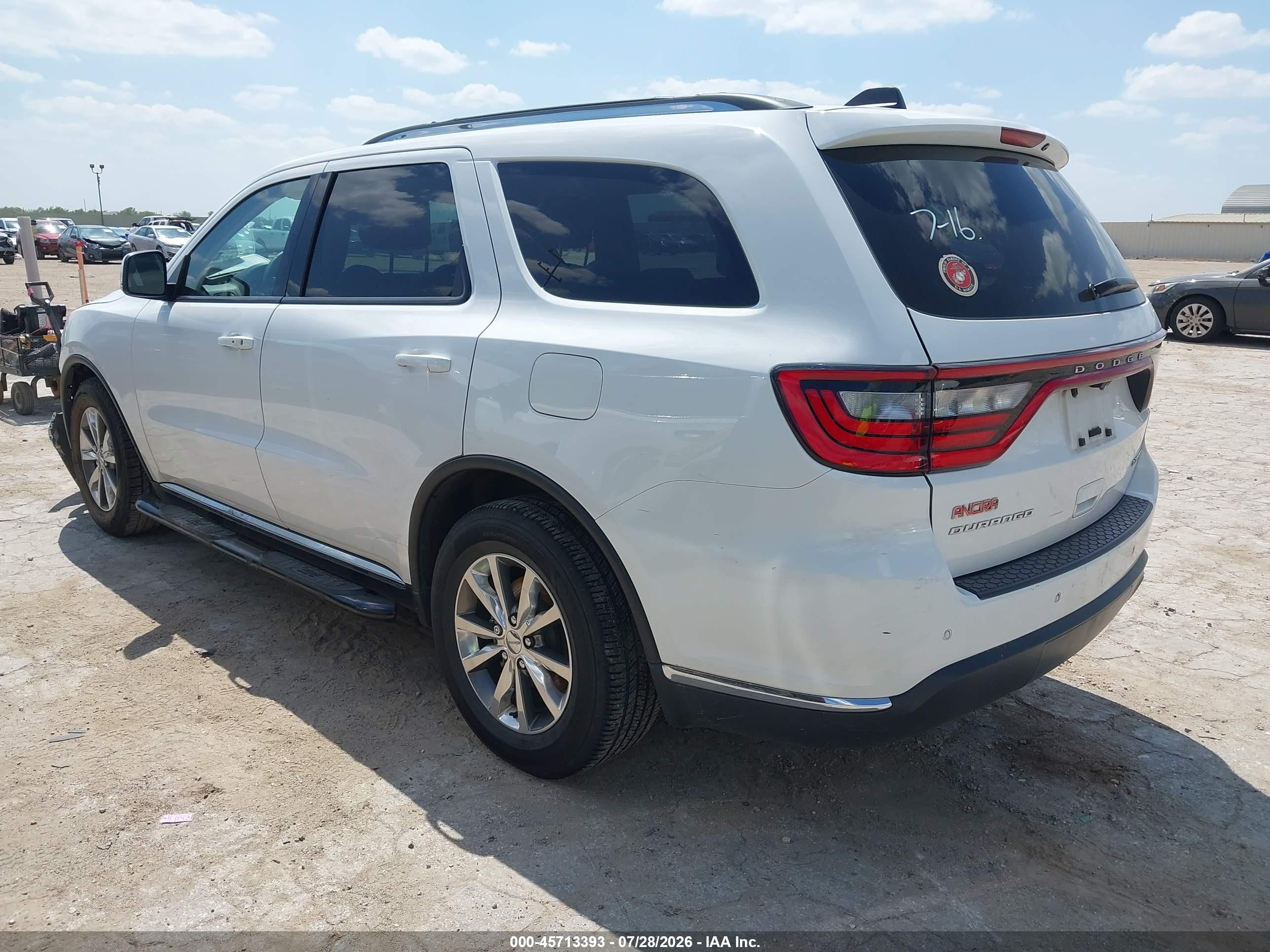 2014 Dodge Durango Limited Белый vin: 1C4RDHDG7EC598675