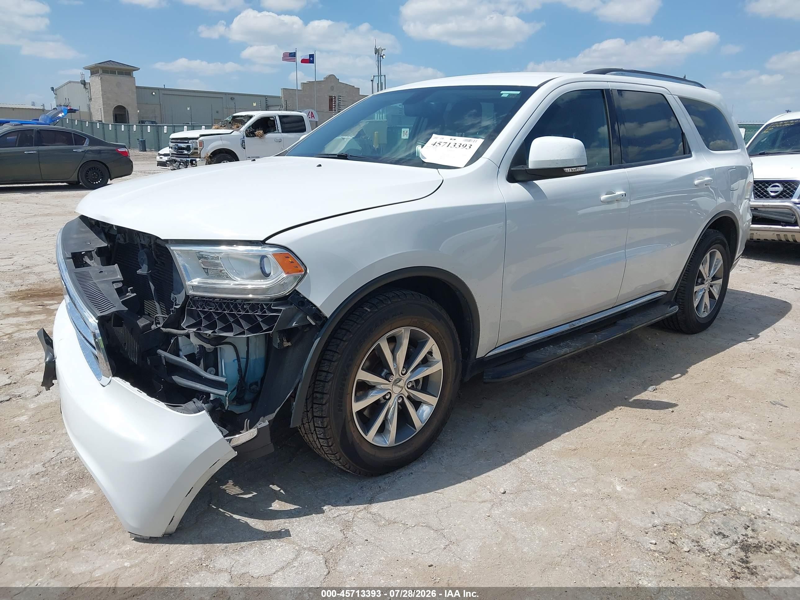 2014 Dodge Durango Limited Белый vin: 1C4RDHDG7EC598675