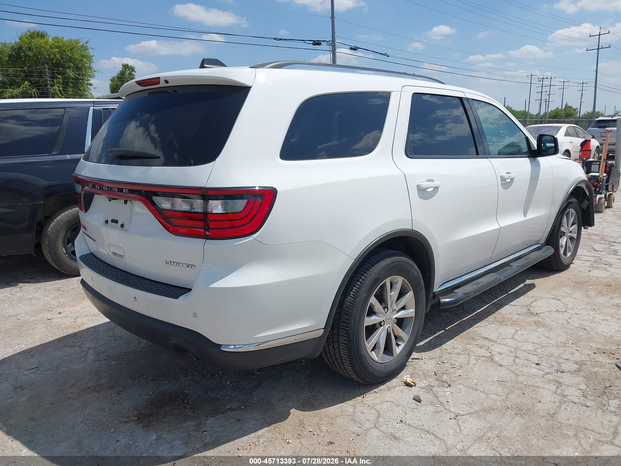 2014 Dodge Durango Limited Белый vin: 1C4RDHDG7EC598675