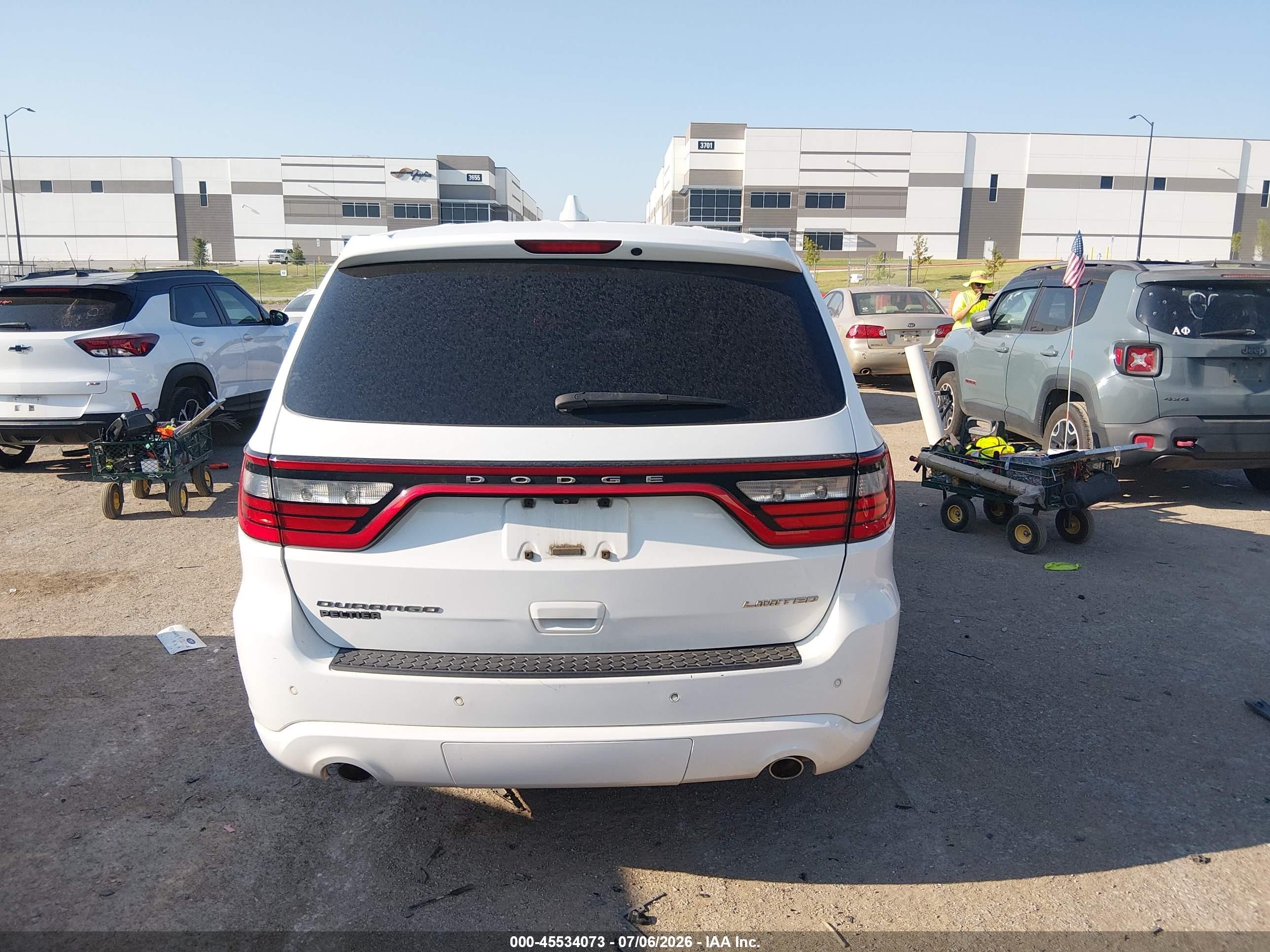 2015 Dodge Durango Limited Белый vin: 1C4RDHDG7FC834016