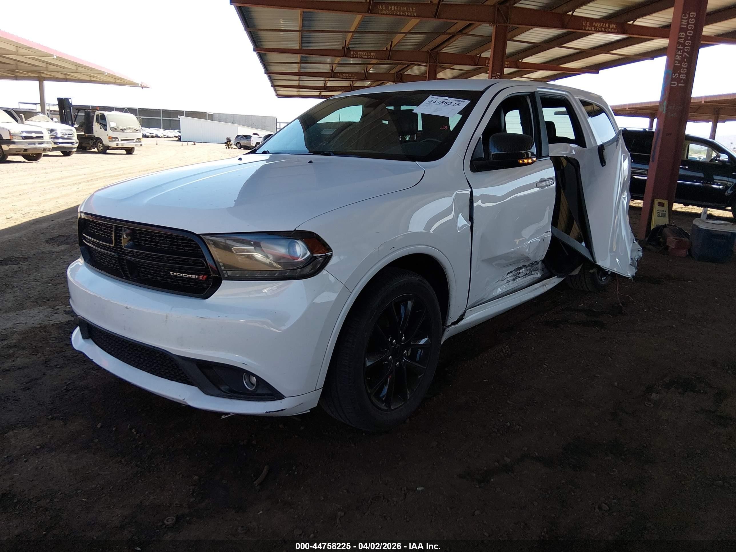 2017 Dodge Durango Gt Rwd White vin: 1C4RDHDG7HC610800
