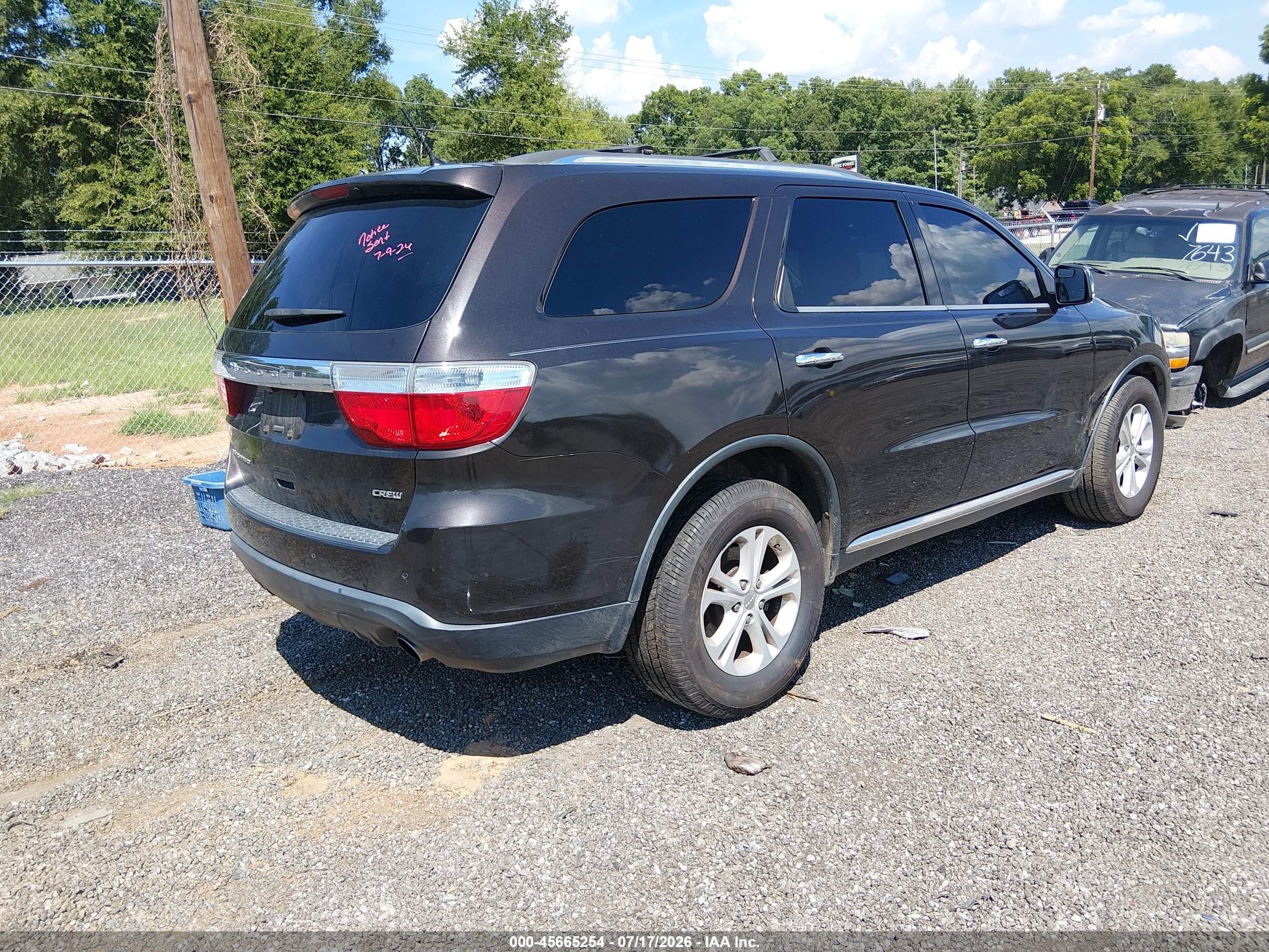 2013 Dodge Durango Crew Черный vin: 1C4RDHDG8DC535325