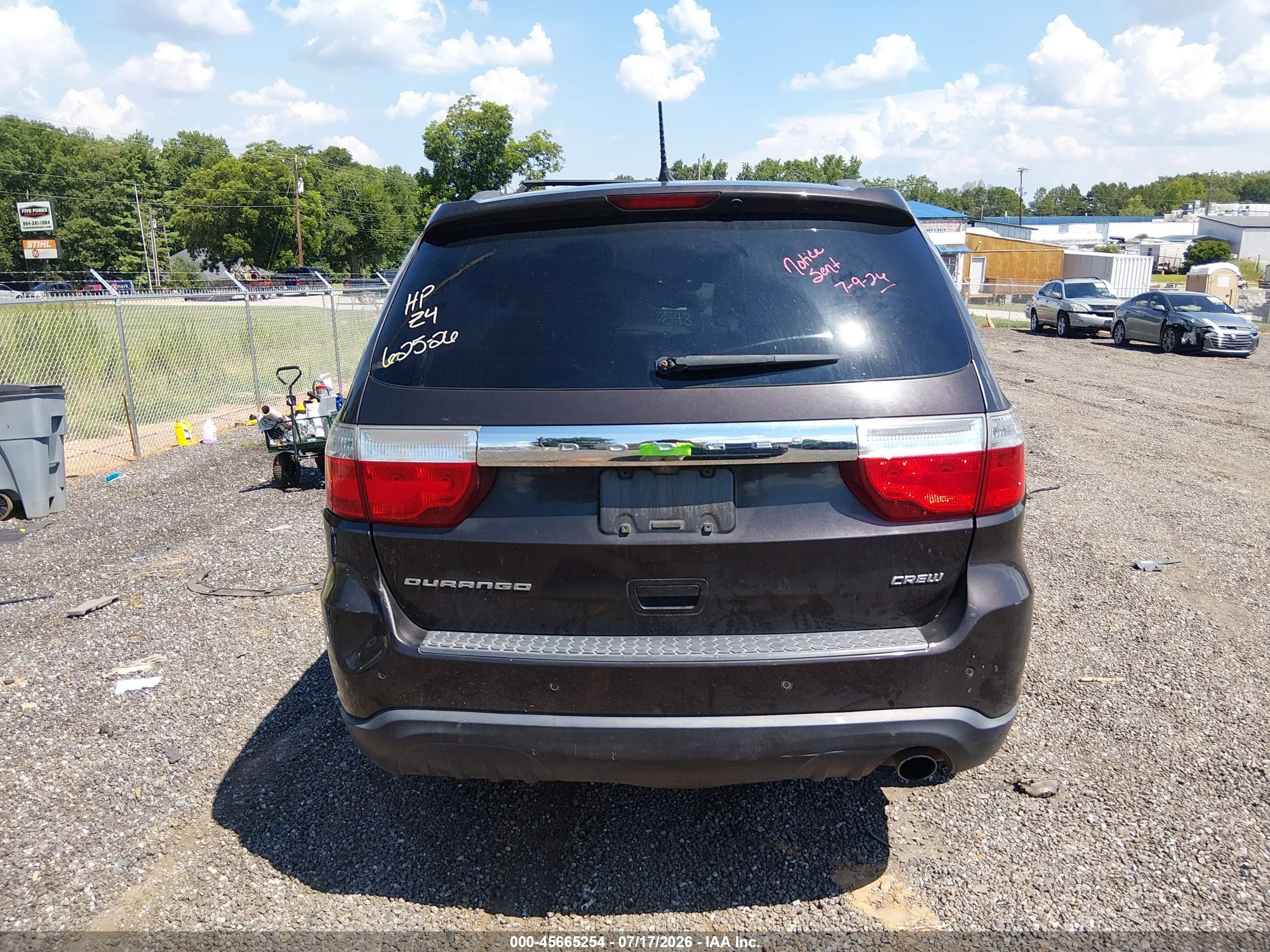 2013 Dodge Durango Crew Черный vin: 1C4RDHDG8DC535325