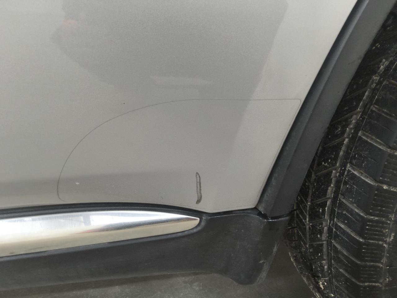 2014 Dodge Durango Limited Silver vin: 1C4RDHDG8EC266793 Damage: Left Rear Door, Dent(S) W/ Paint Dmg, 3 To 4 Inches