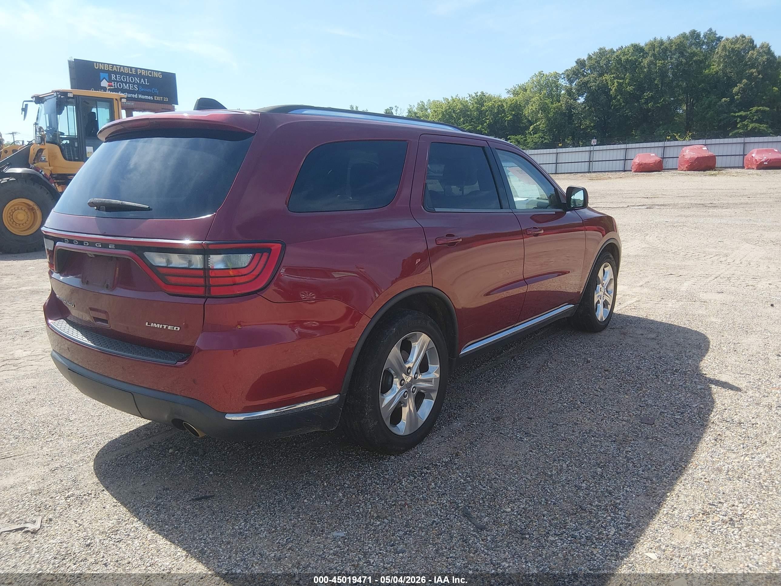 2014 Dodge Durango Limited Burgundy vin: 1C4RDHDG8EC551753