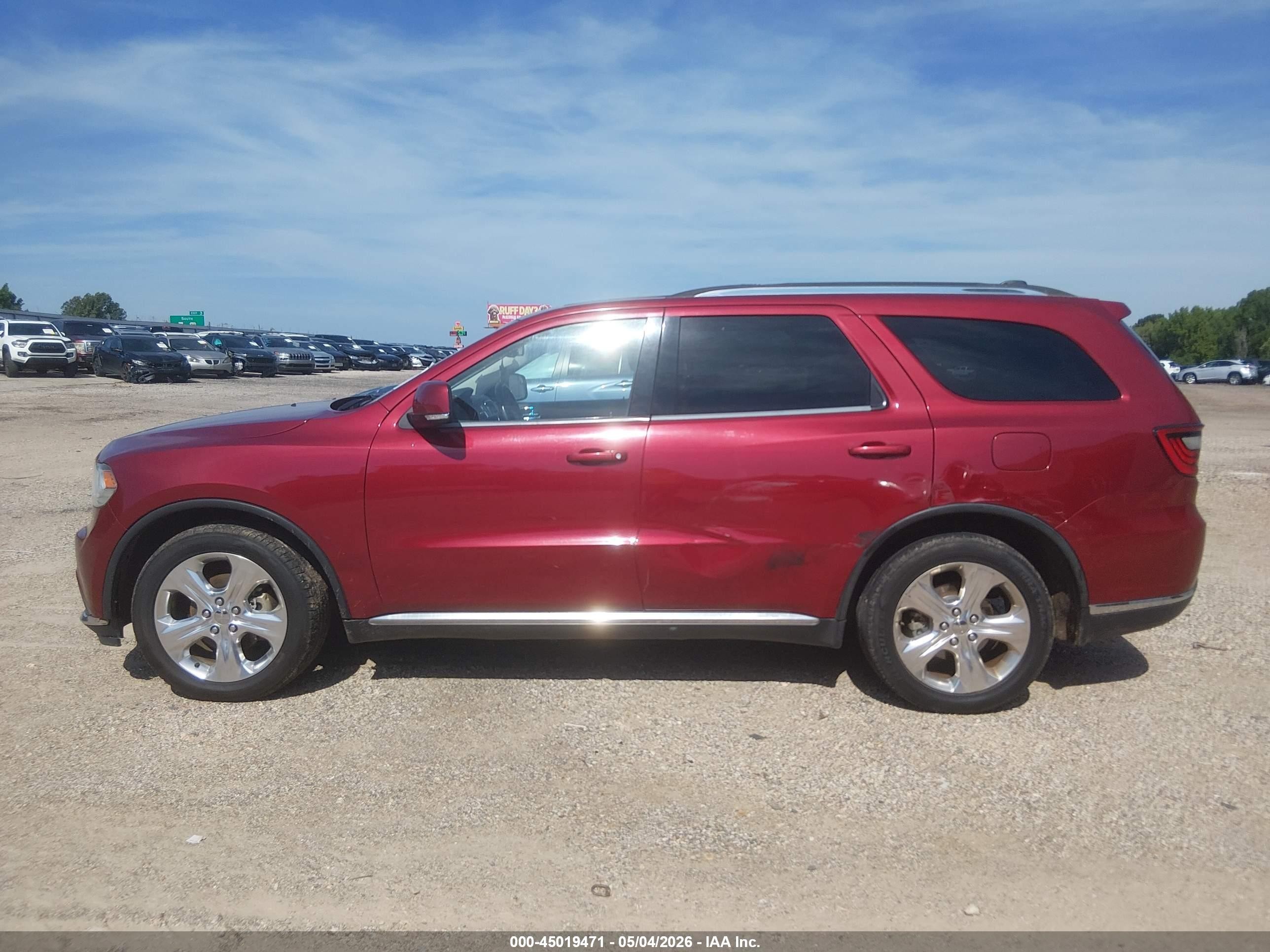 2014 Dodge Durango Limited Burgundy vin: 1C4RDHDG8EC551753