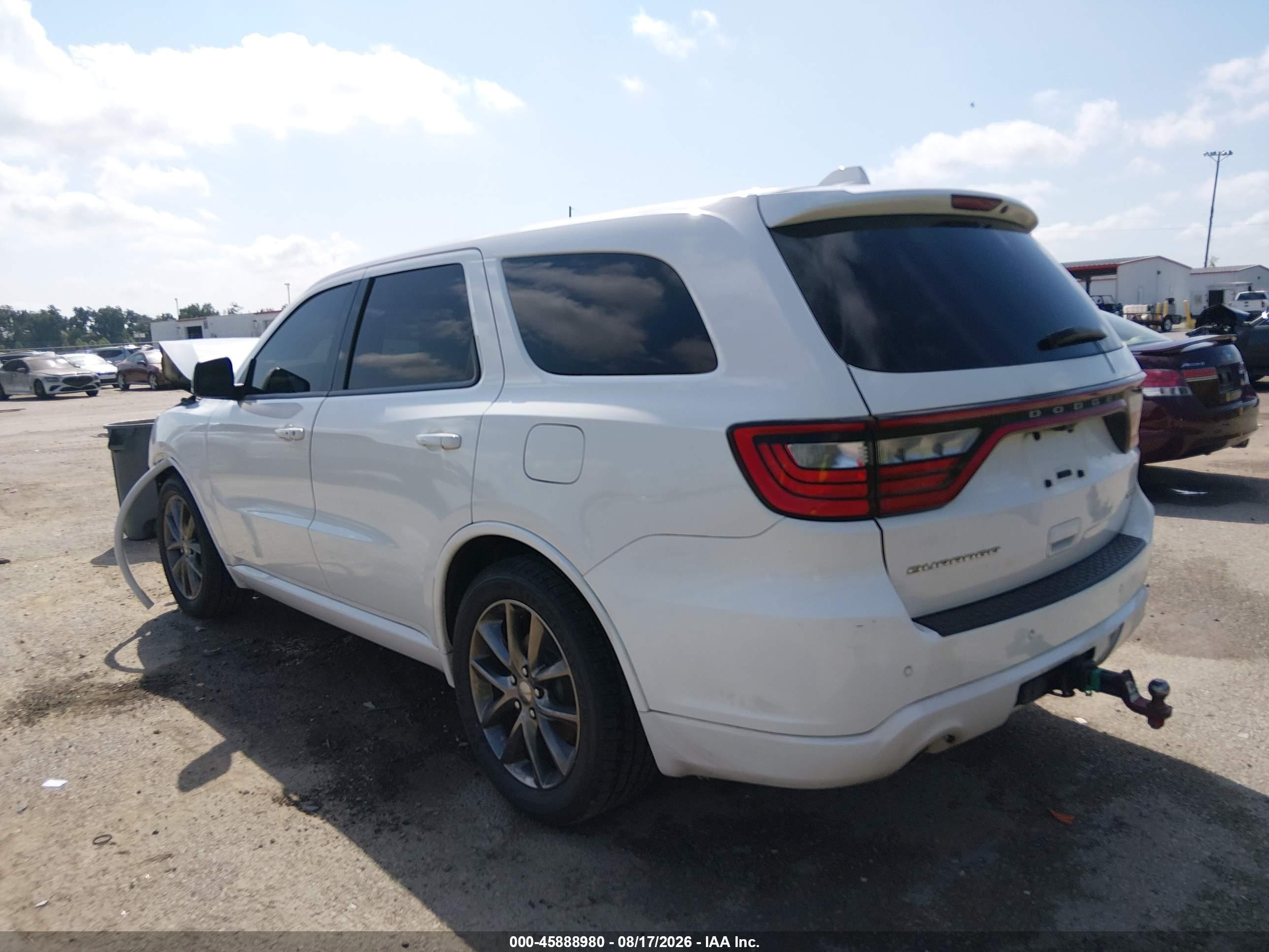 2017 Dodge Durango Gt Rwd White vin: 1C4RDHDG8HC796637