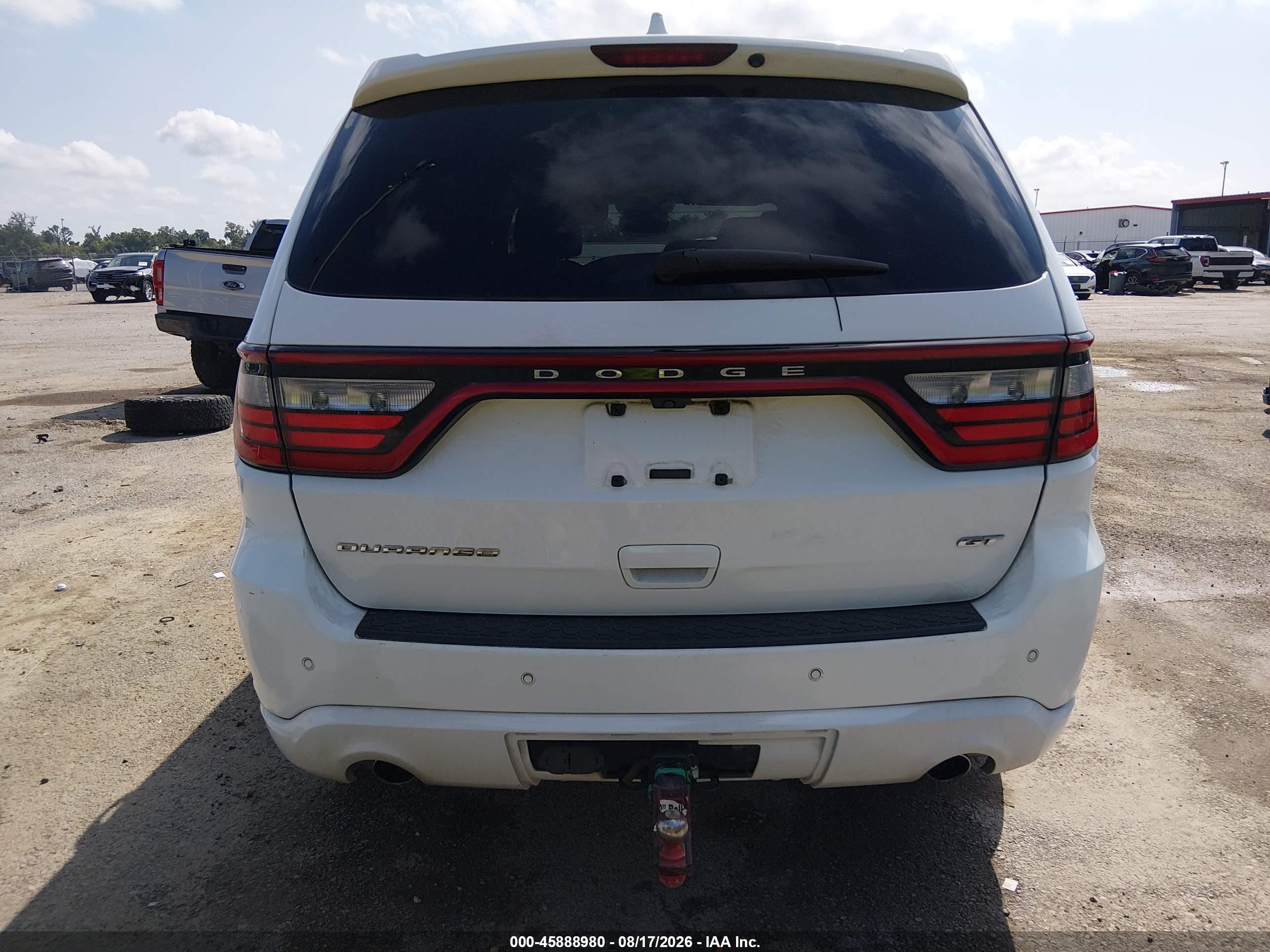2017 Dodge Durango Gt Rwd White vin: 1C4RDHDG8HC796637