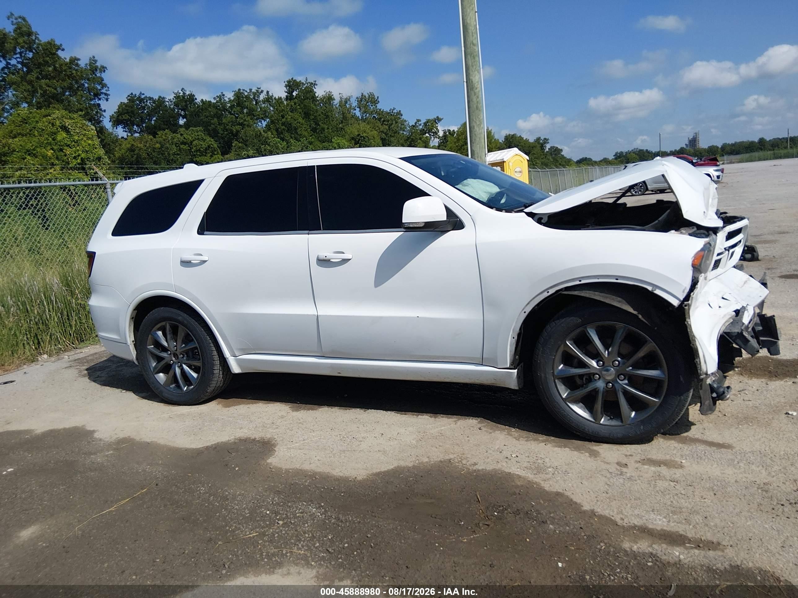 2017 Dodge Durango Gt Rwd White vin: 1C4RDHDG8HC796637