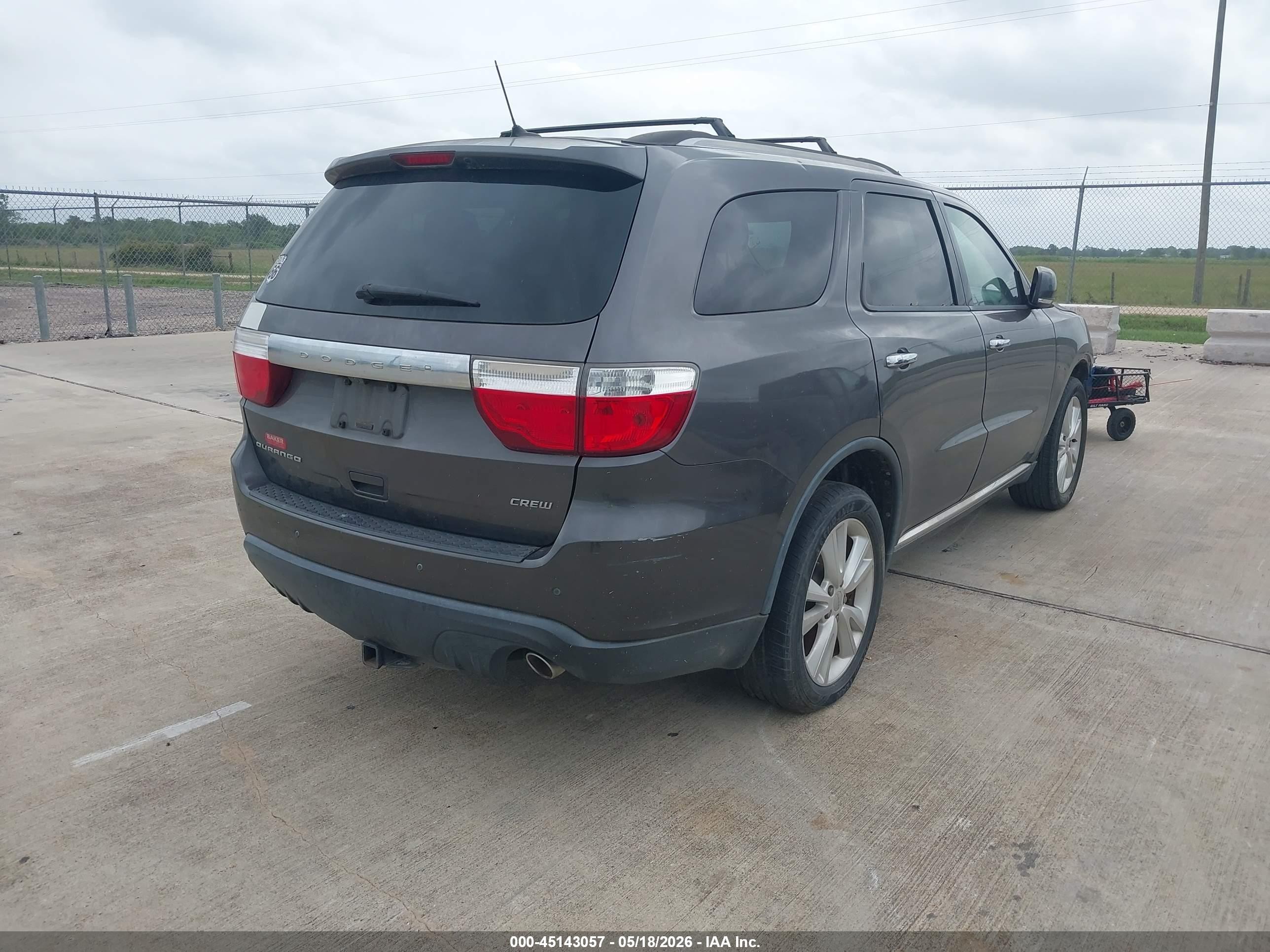 2013 Dodge Durango Crew Gray vin: 1C4RDHDG9DC680230