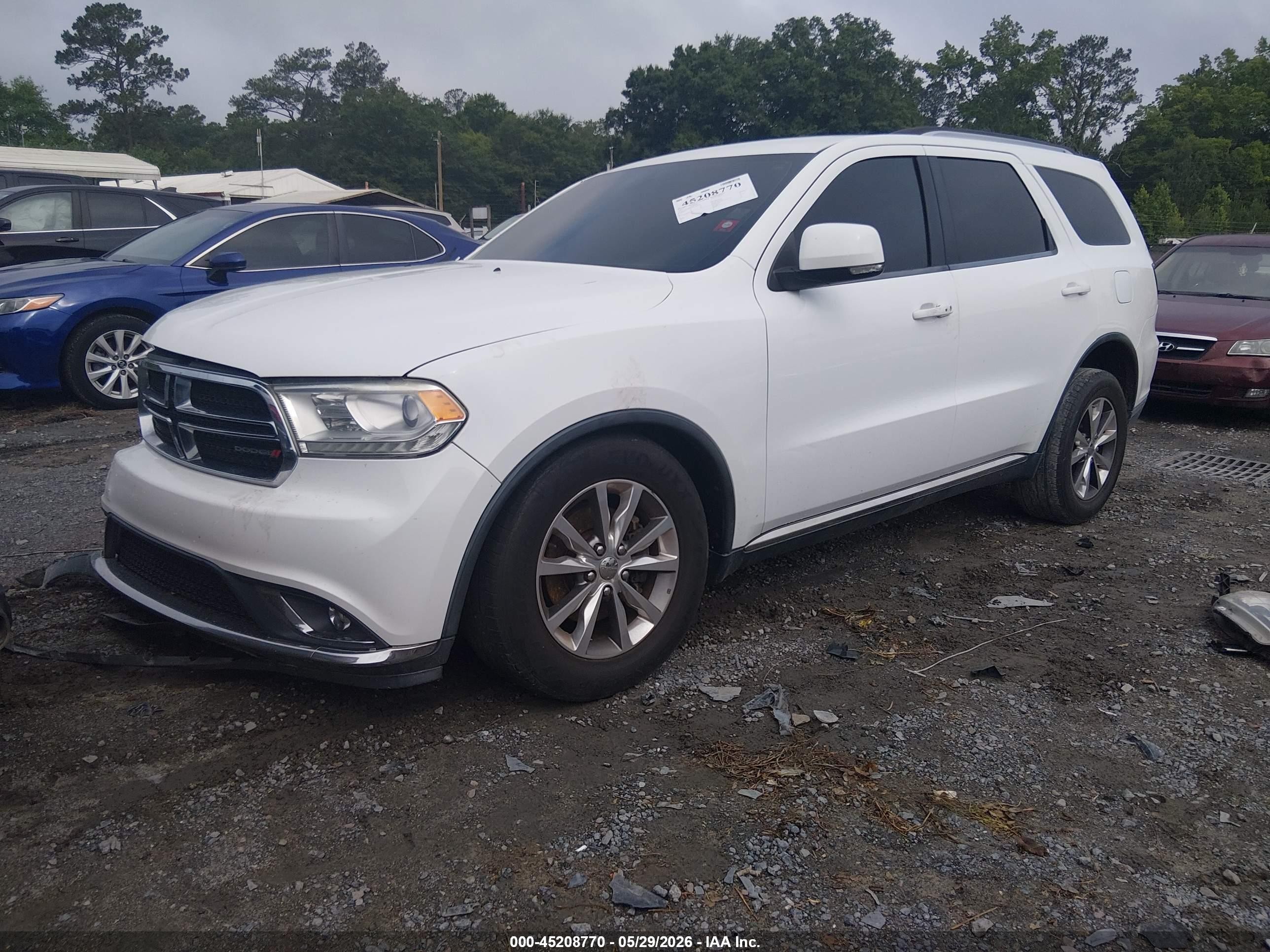 2015 Dodge Durango Limited White vin: 1C4RDHDG9FC784316