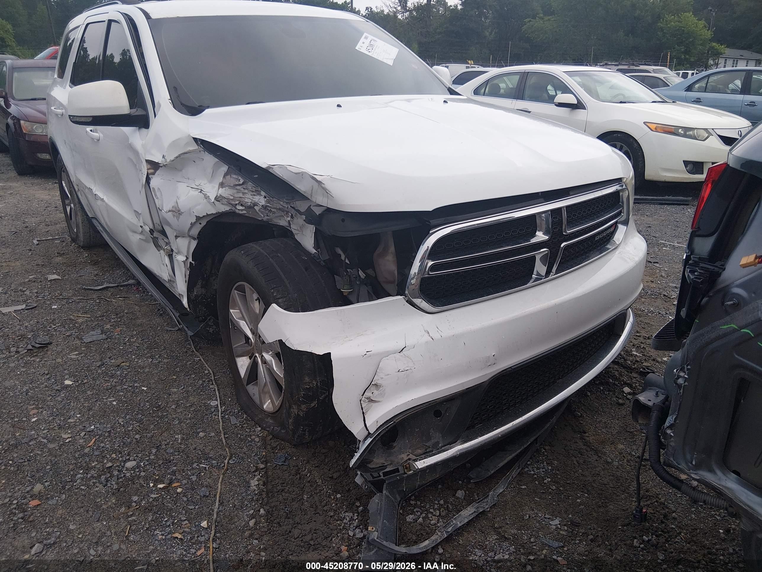 2015 Dodge Durango Limited White vin: 1C4RDHDG9FC784316
