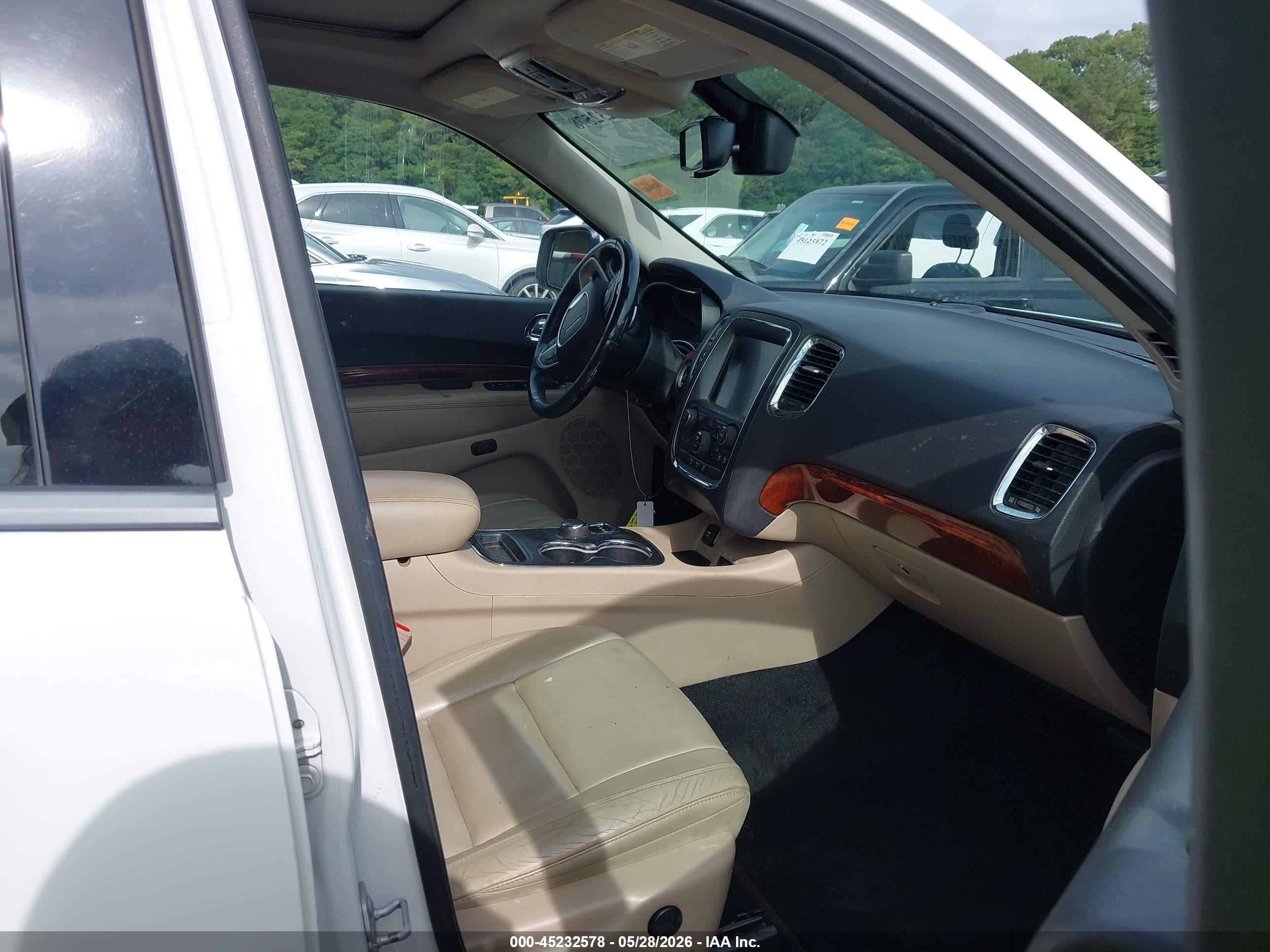 2015 Dodge Durango Limited White vin: 1C4RDHDG9FC842652