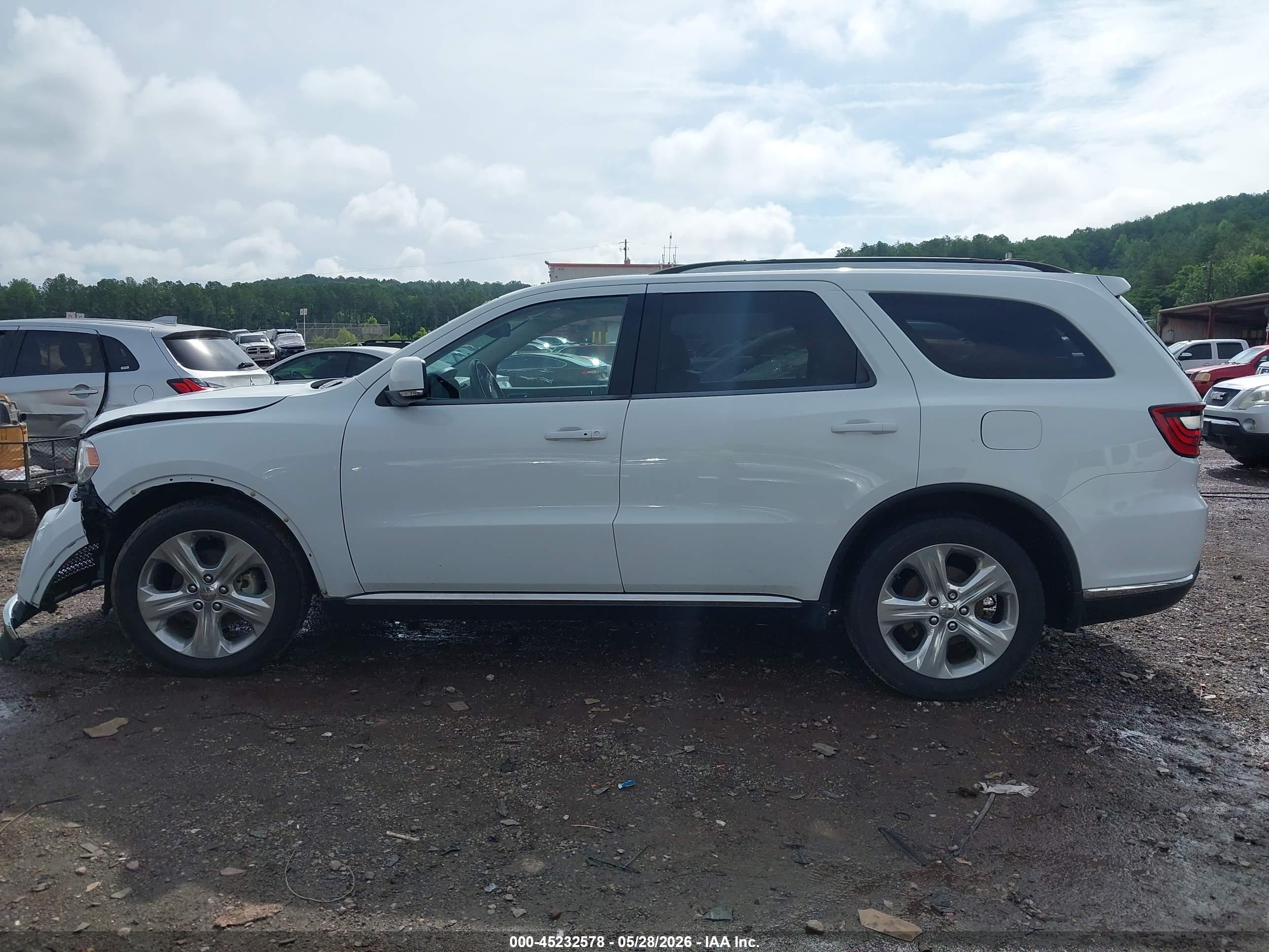 2015 Dodge Durango Limited White vin: 1C4RDHDG9FC842652