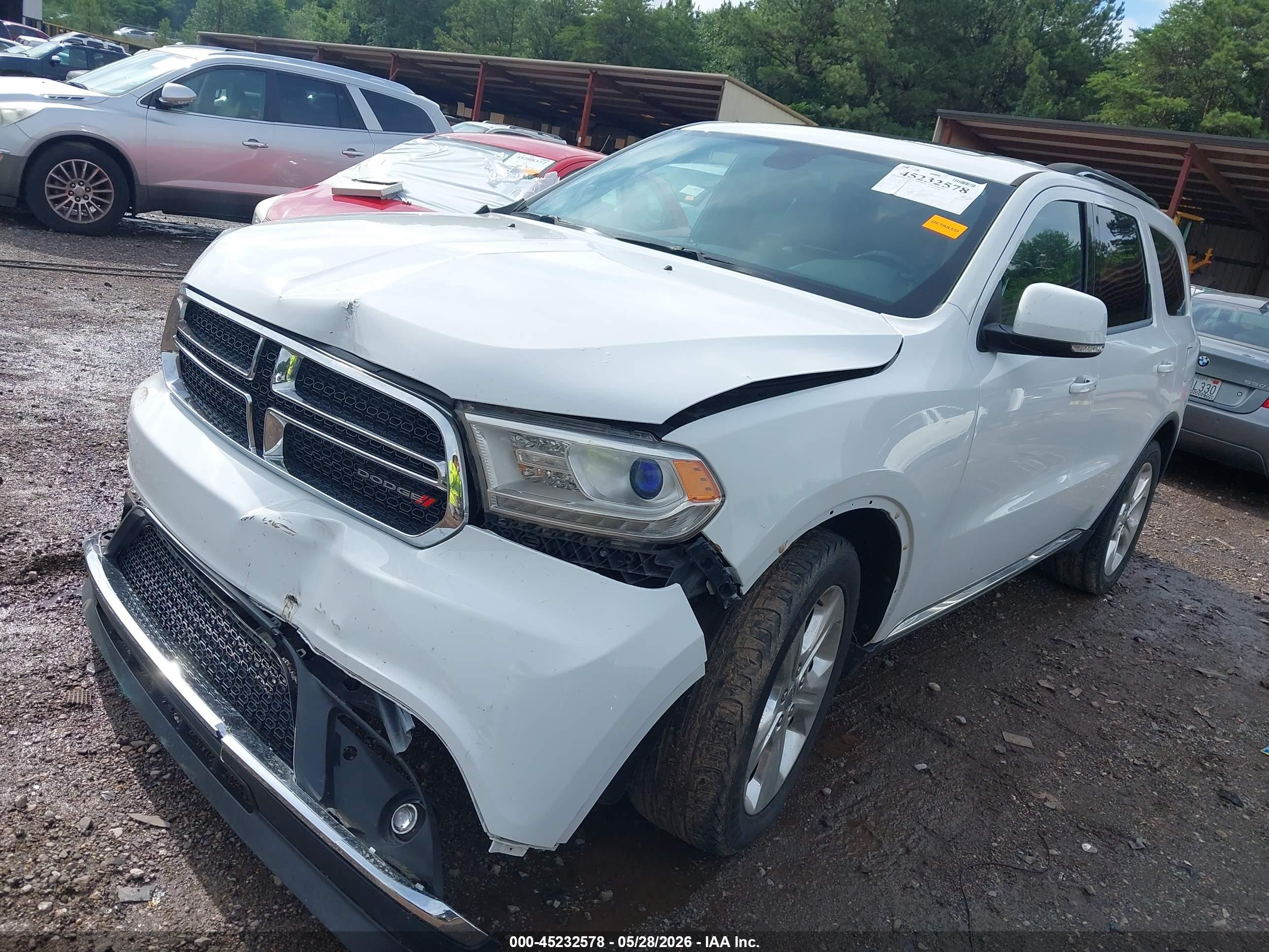 2015 Dodge Durango Limited White vin: 1C4RDHDG9FC842652