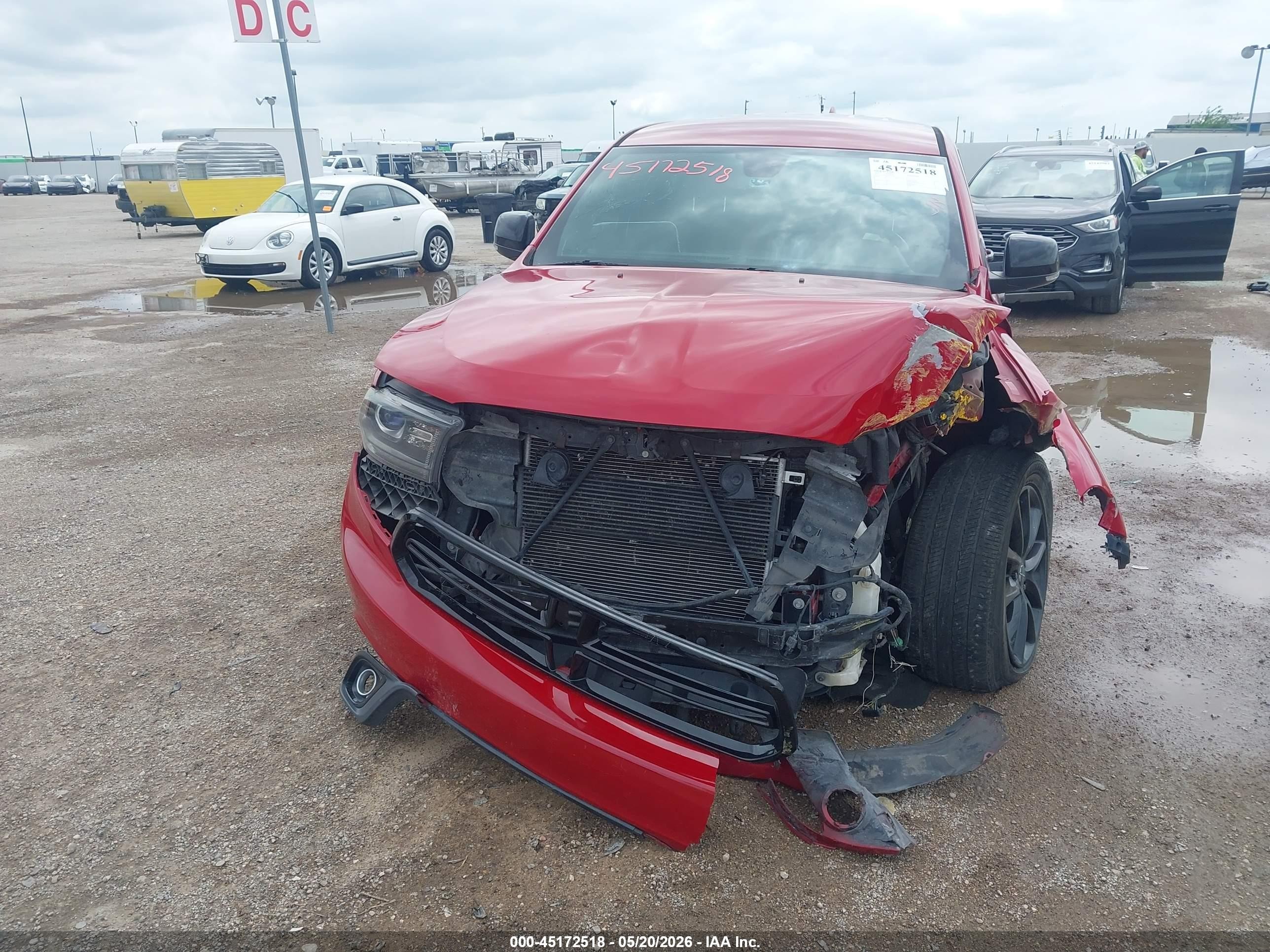 2017 Dodge Durango Gt Rwd Красный vin: 1C4RDHDG9HC611009