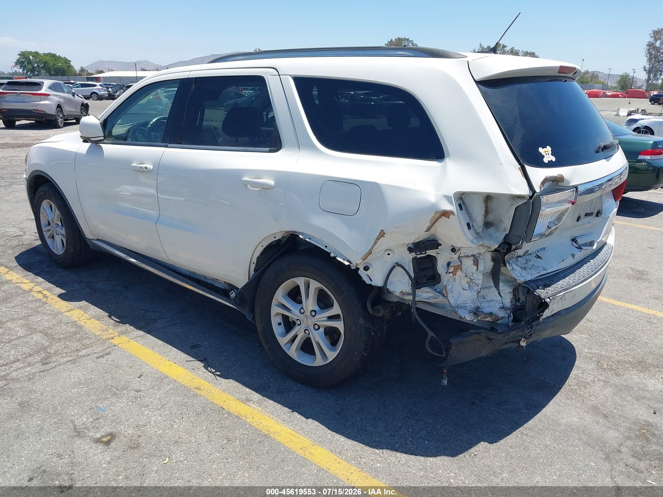 2012 Dodge Durango Crew White vin: 1C4RDHDGXCC182777