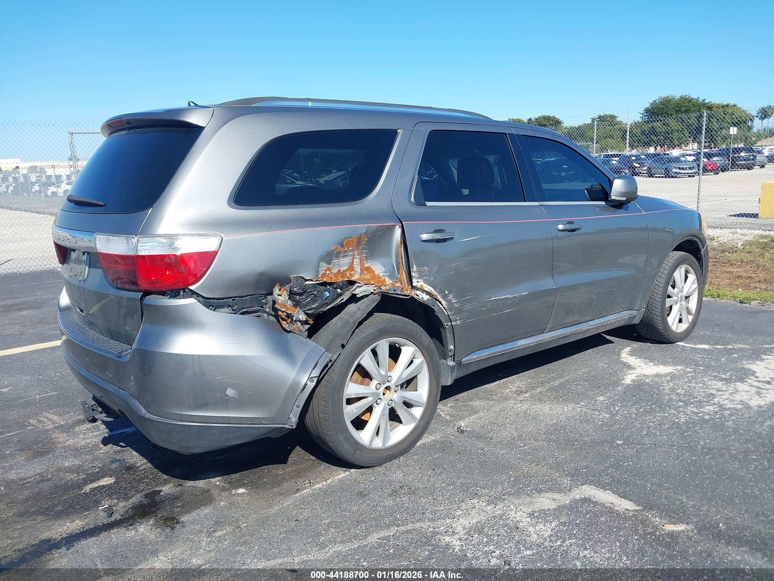 2012 Dodge Durango Crew Gray vin: 1C4RDHDGXCC330619