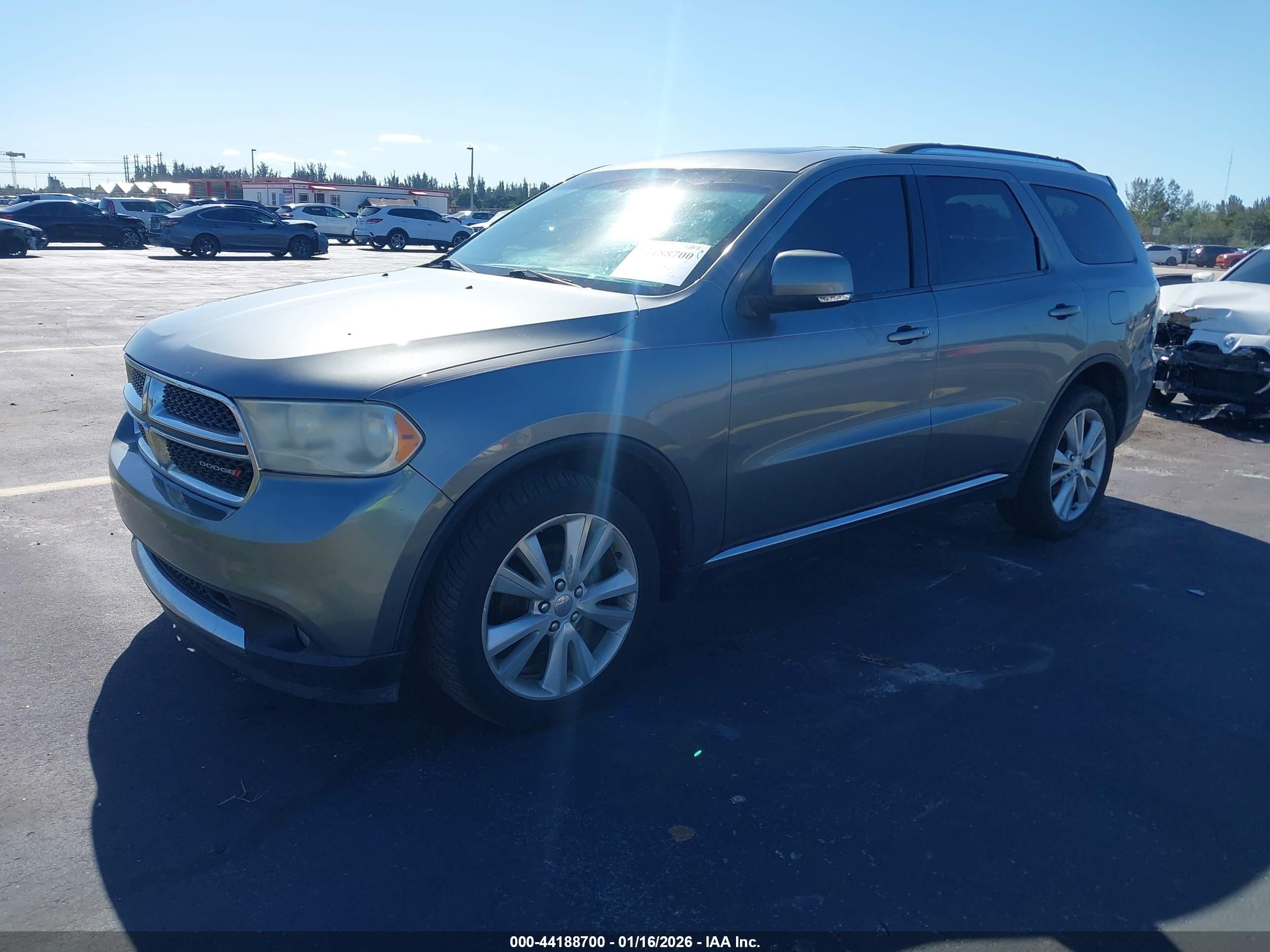 2012 Dodge Durango Crew Gray vin: 1C4RDHDGXCC330619