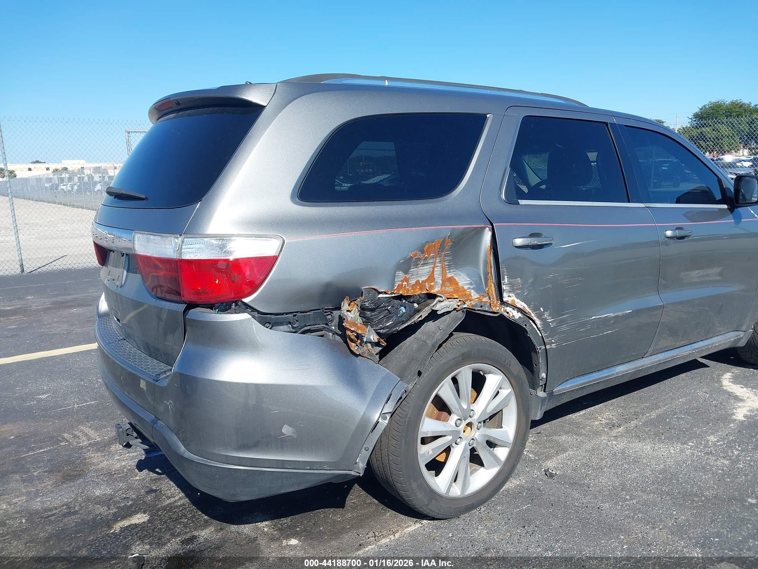 2012 Dodge Durango Crew Gray vin: 1C4RDHDGXCC330619