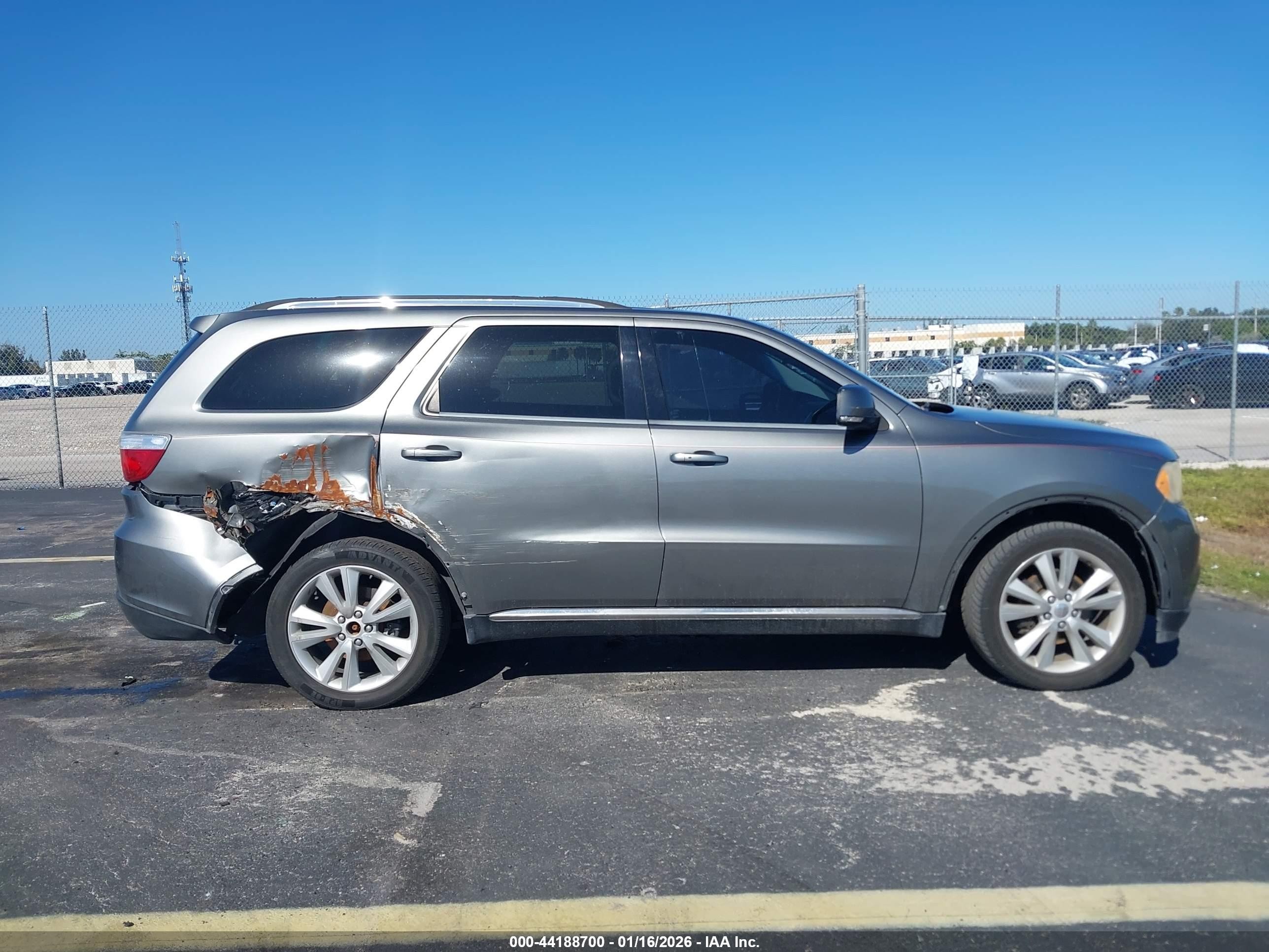 2012 Dodge Durango Crew Gray vin: 1C4RDHDGXCC330619