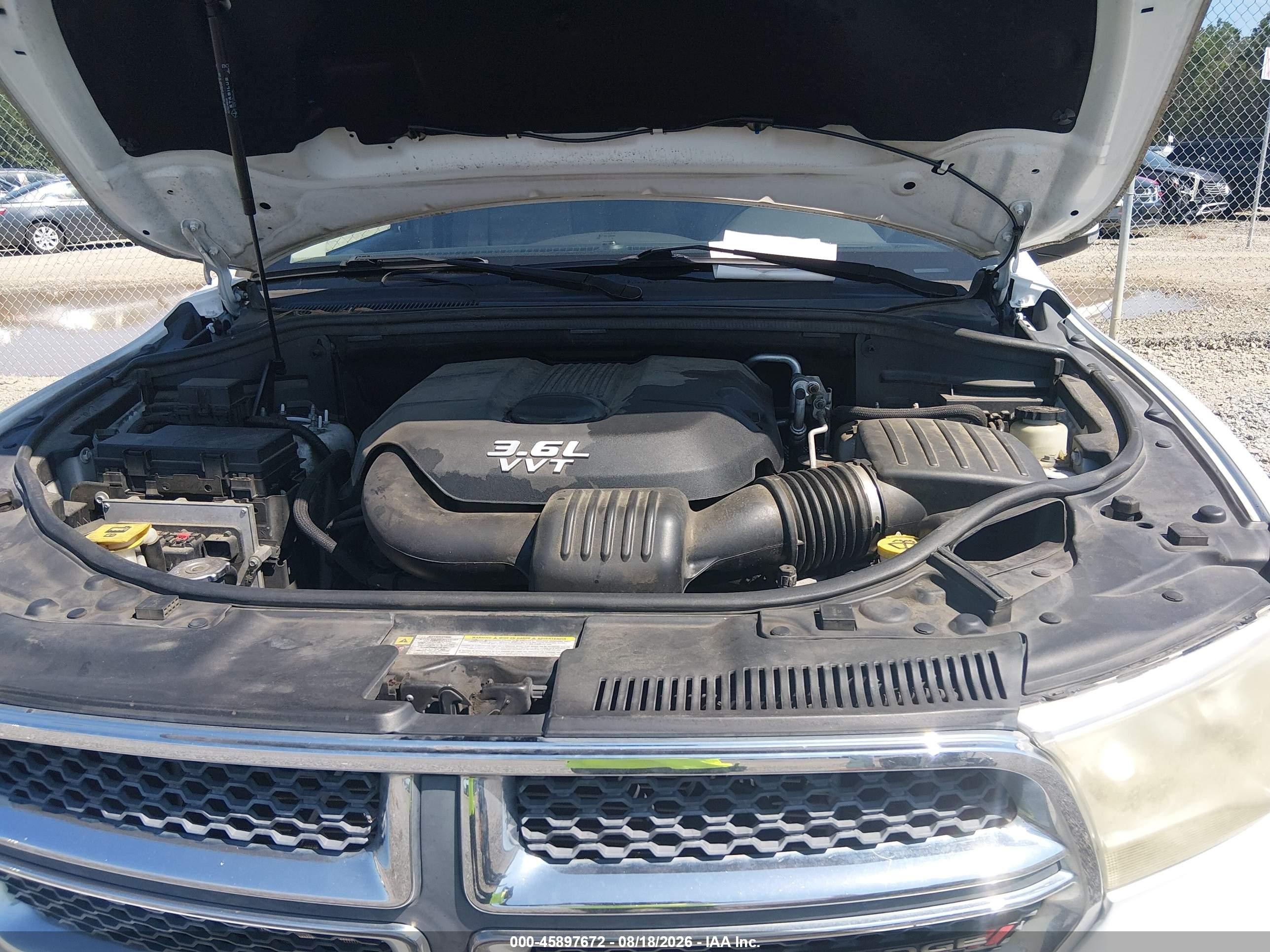 2013 Dodge Durango Crew White vin: 1C4RDHDGXDC516730