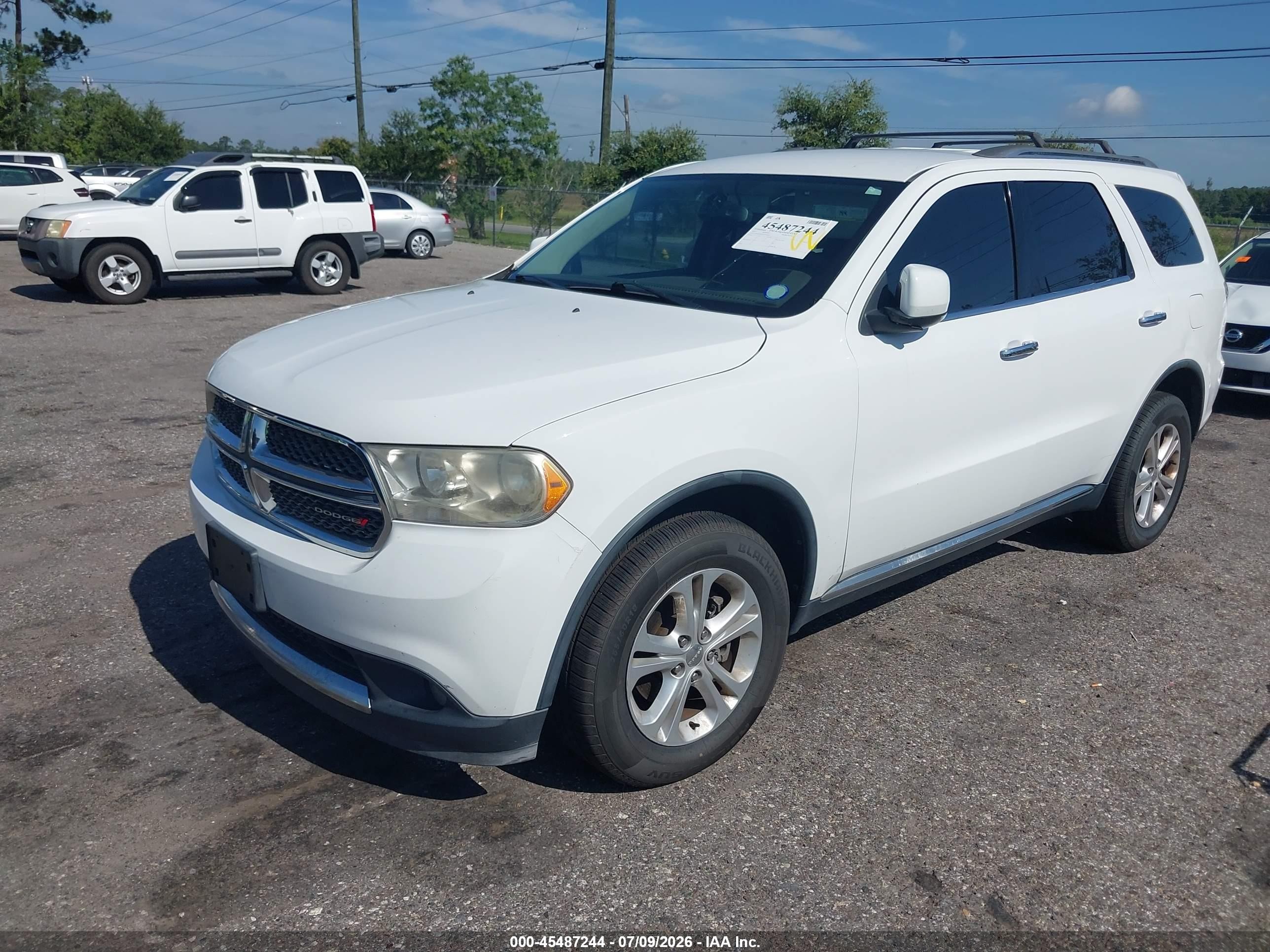 2013 Dodge Durango Crew White vin: 1C4RDHDGXDC700016