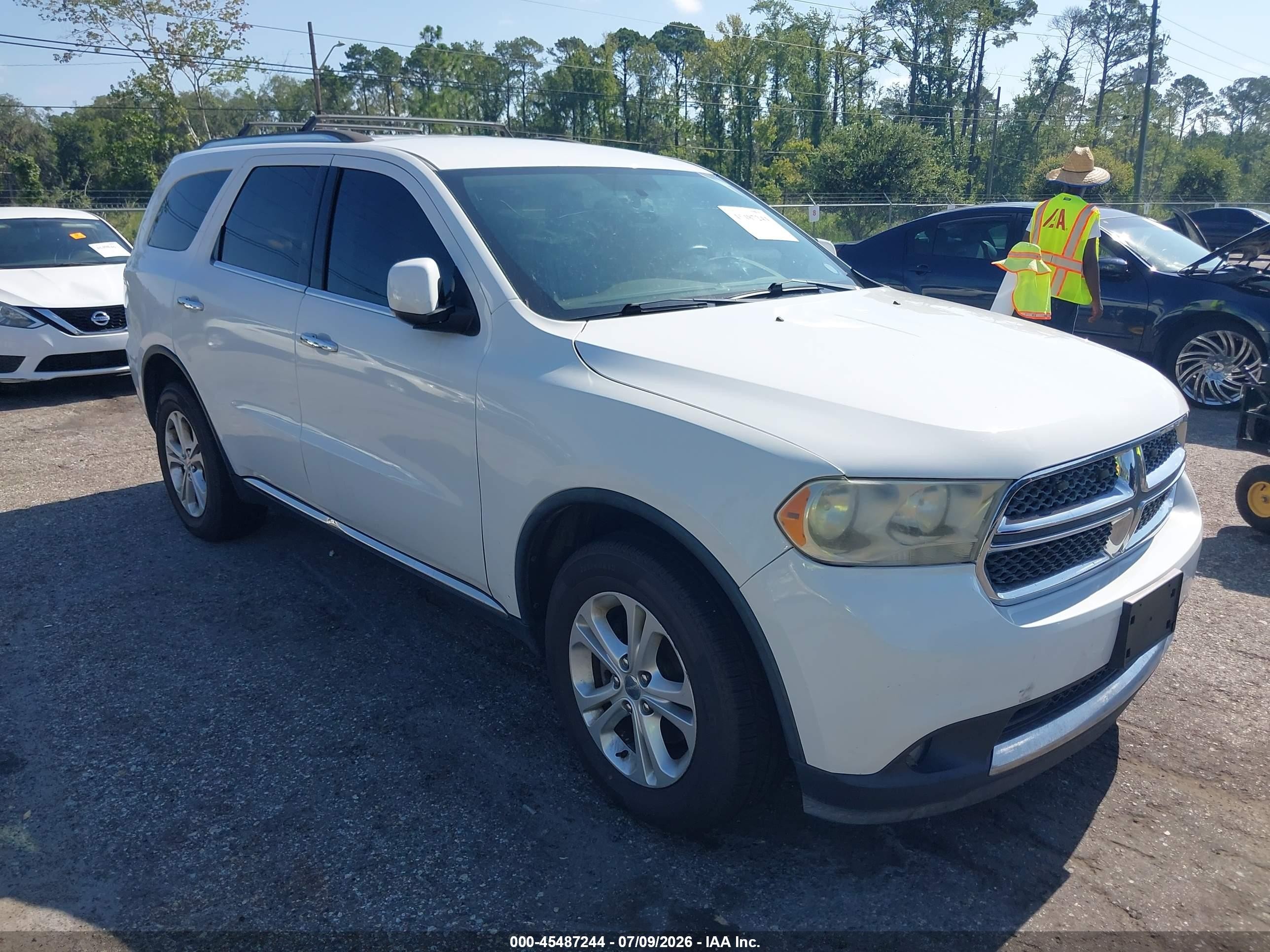 2013 Dodge Durango Crew White vin: 1C4RDHDGXDC700016