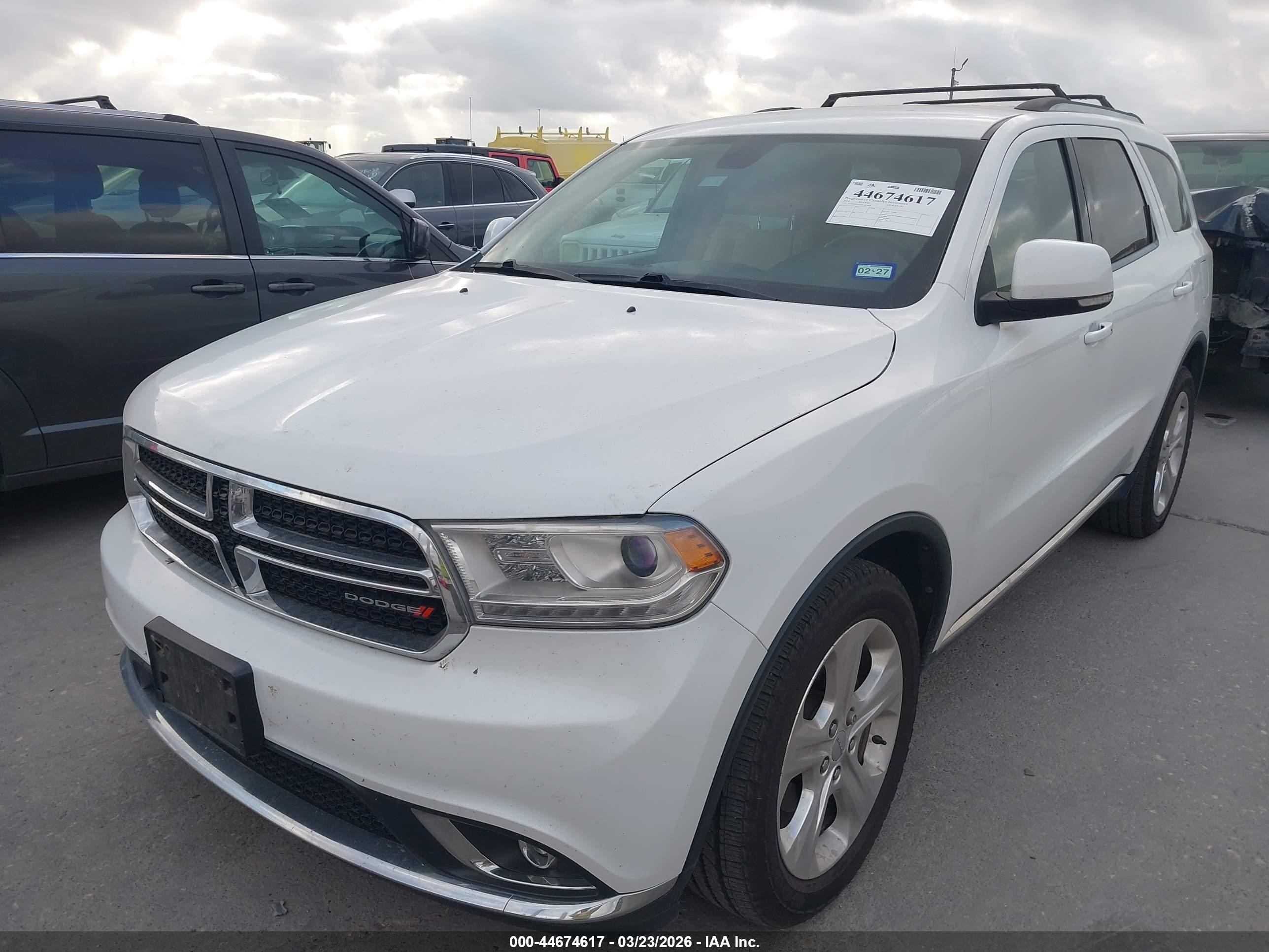 2014 Dodge Durango Limited White vin: 1C4RDHDGXEC419464