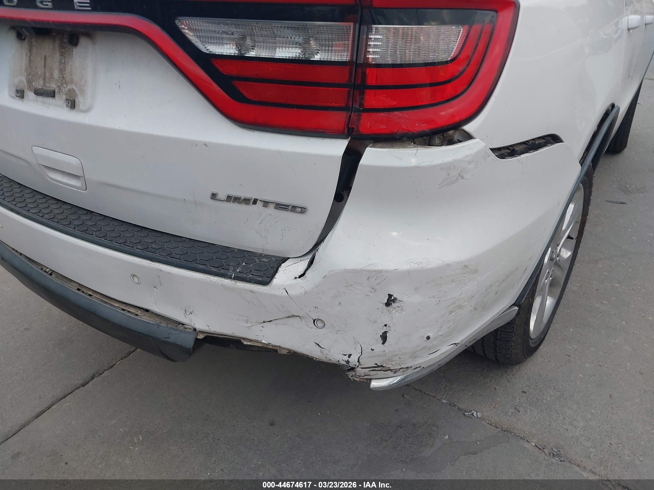2014 Dodge Durango Limited White vin: 1C4RDHDGXEC419464