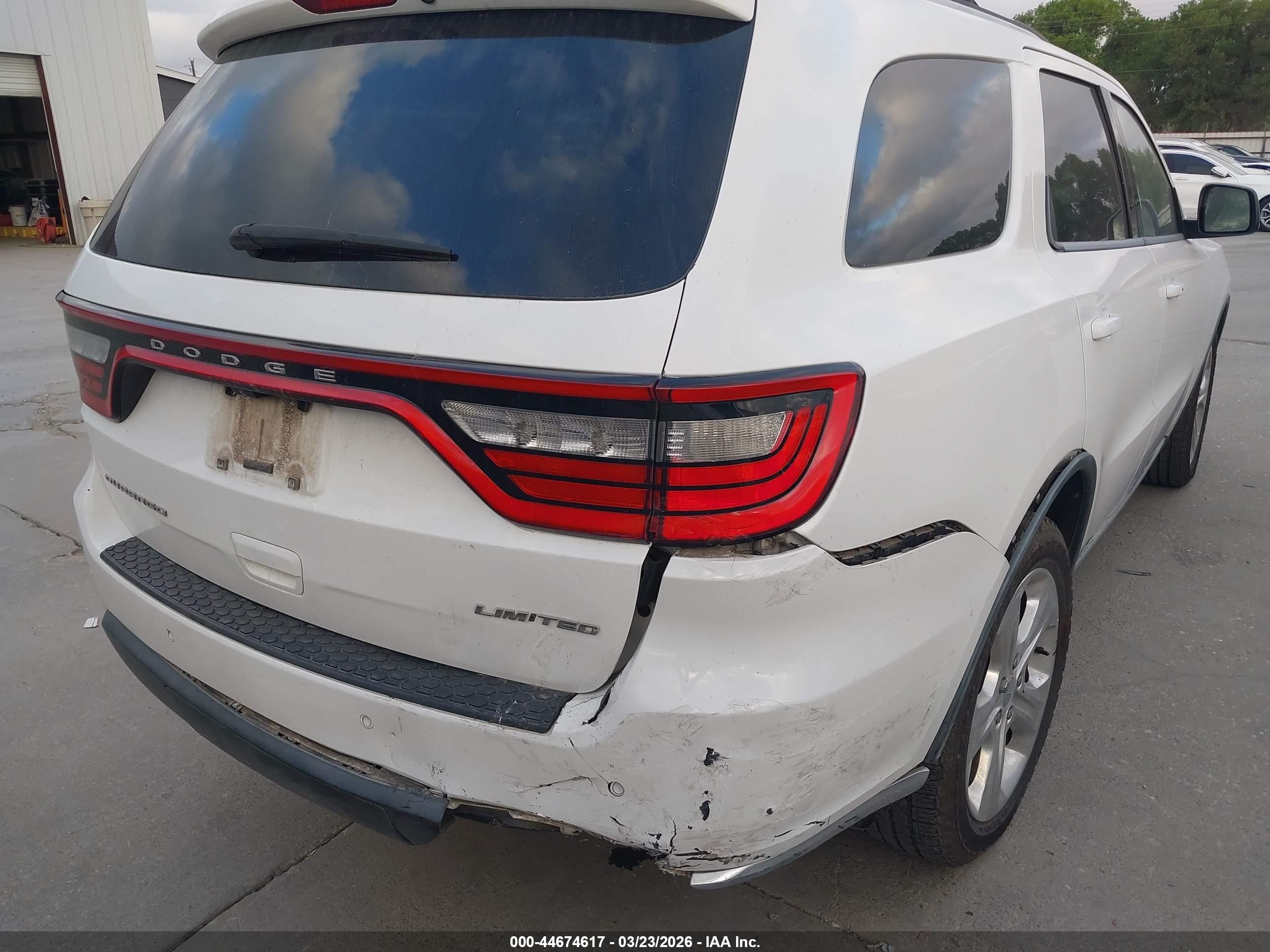 2014 Dodge Durango Limited White vin: 1C4RDHDGXEC419464