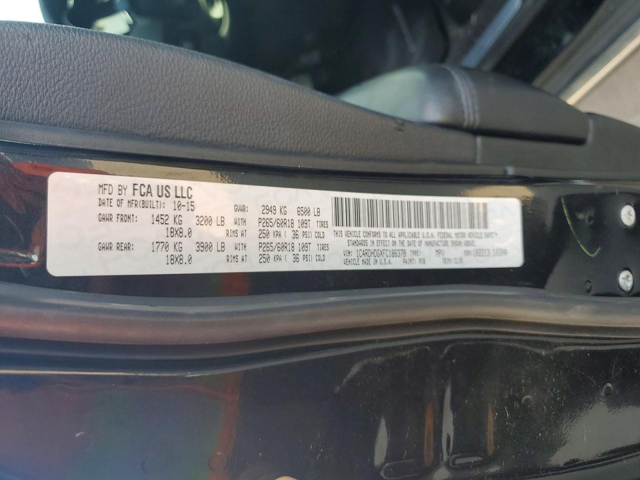 2015 Dodge Durango Limited Серый vin: 1C4RDHDGXFC186378