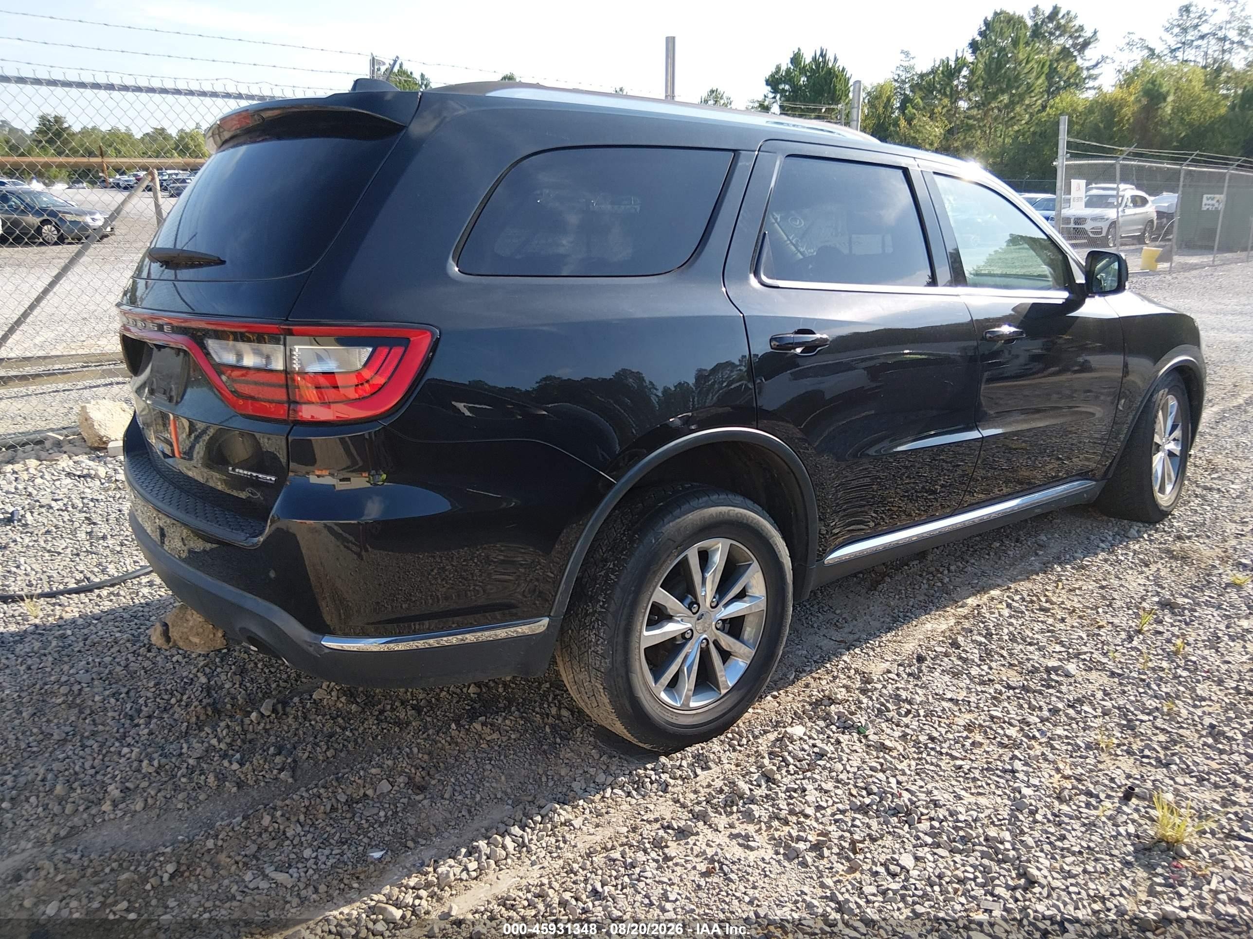 2015 Dodge Durango Limited Black vin: 1C4RDHDGXFC239516