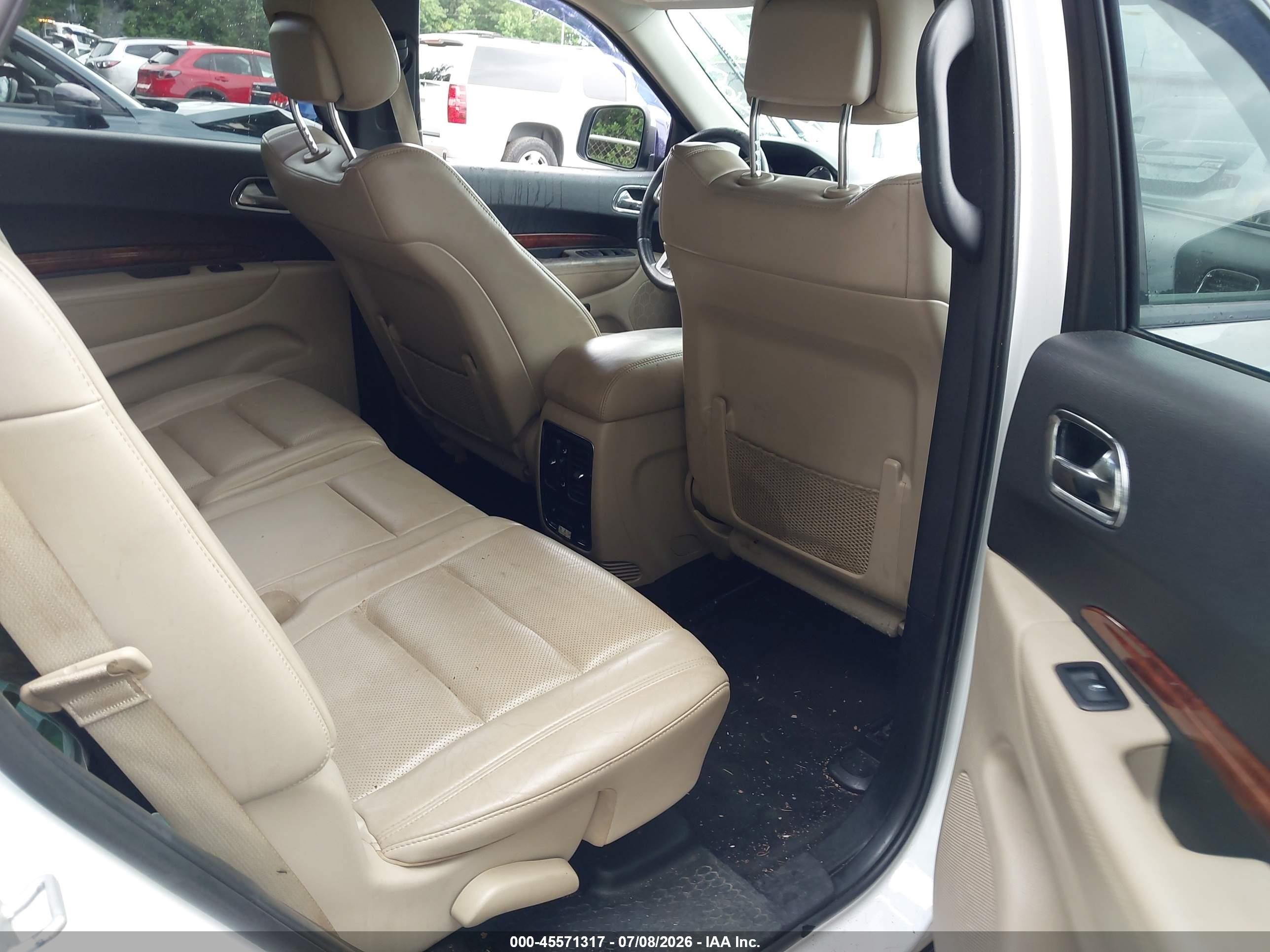 2013 Dodge Durango Citadel White vin: 1C4RDHEG2DC601690