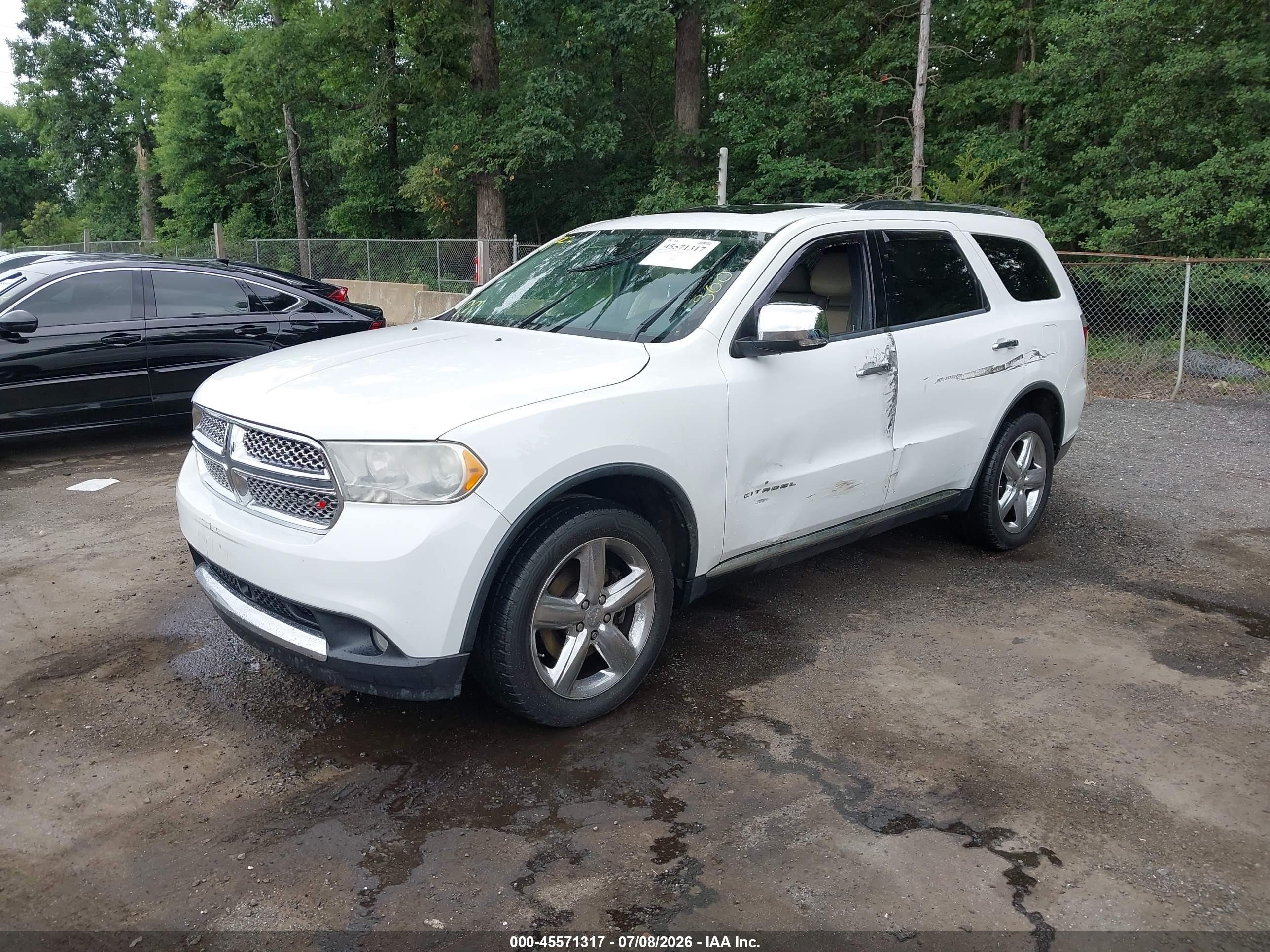 2013 Dodge Durango Citadel White vin: 1C4RDHEG2DC601690