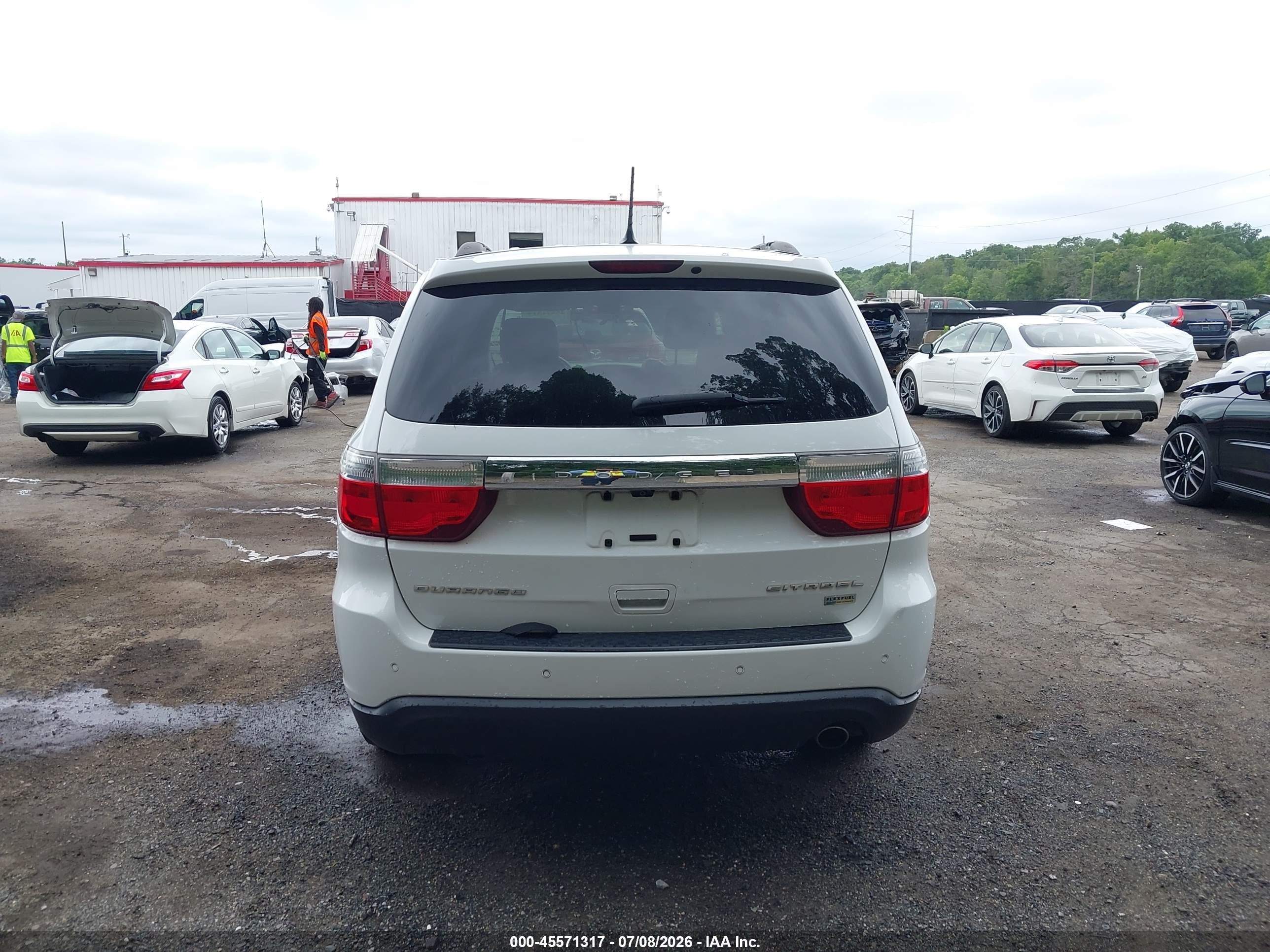 2013 Dodge Durango Citadel White vin: 1C4RDHEG2DC601690