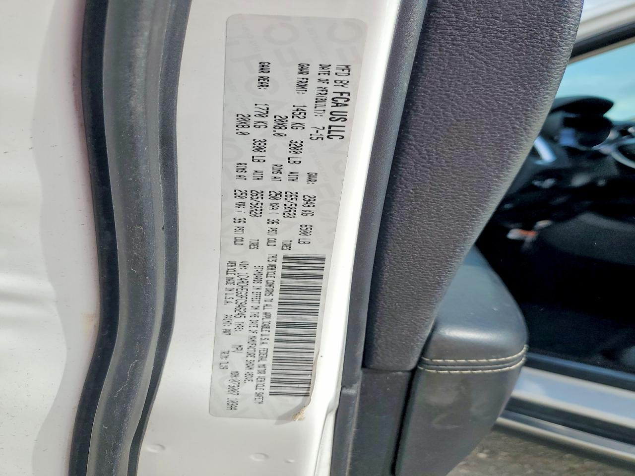 2015 Dodge Durango Citadel Silver vin: 1C4RDHEG3FC946245