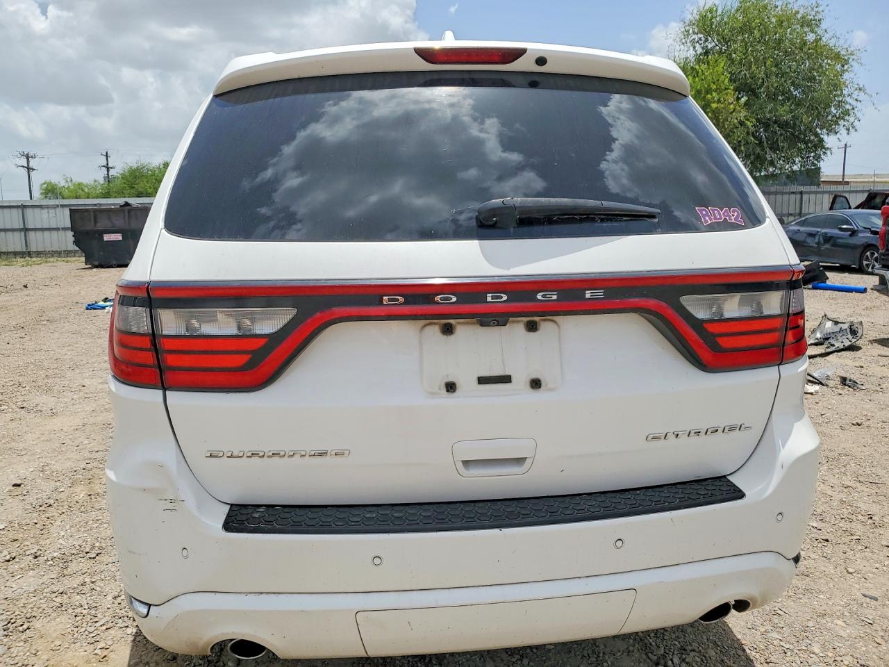 2017 Dodge Durango Citadel White vin: 1C4RDHEG3HC606161