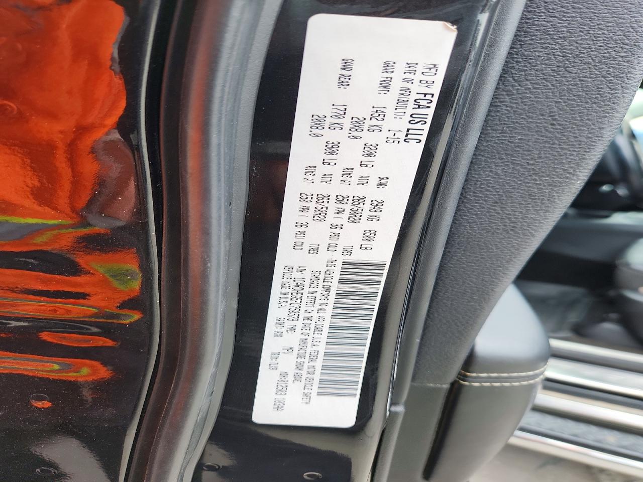 2015 Dodge Durango Citadel Black vin: 1C4RDHEG5FC750579