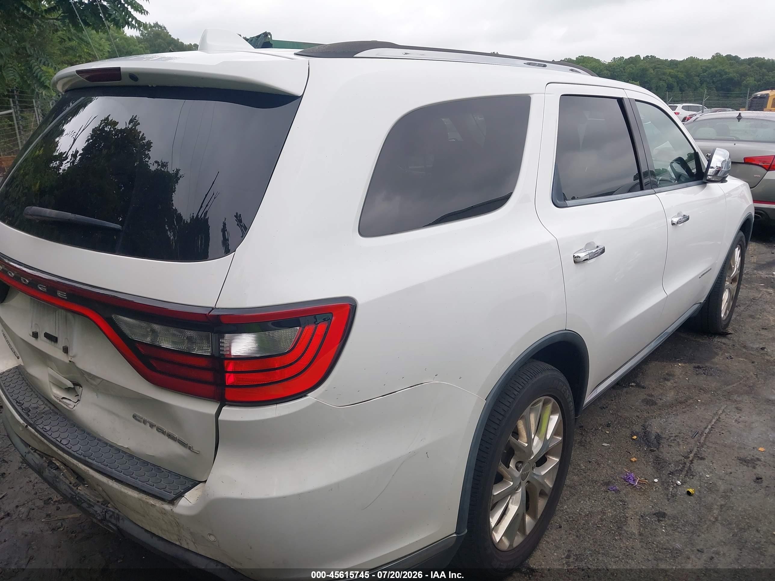 2015 Dodge Durango Citadel White vin: 1C4RDHEG7FC931232